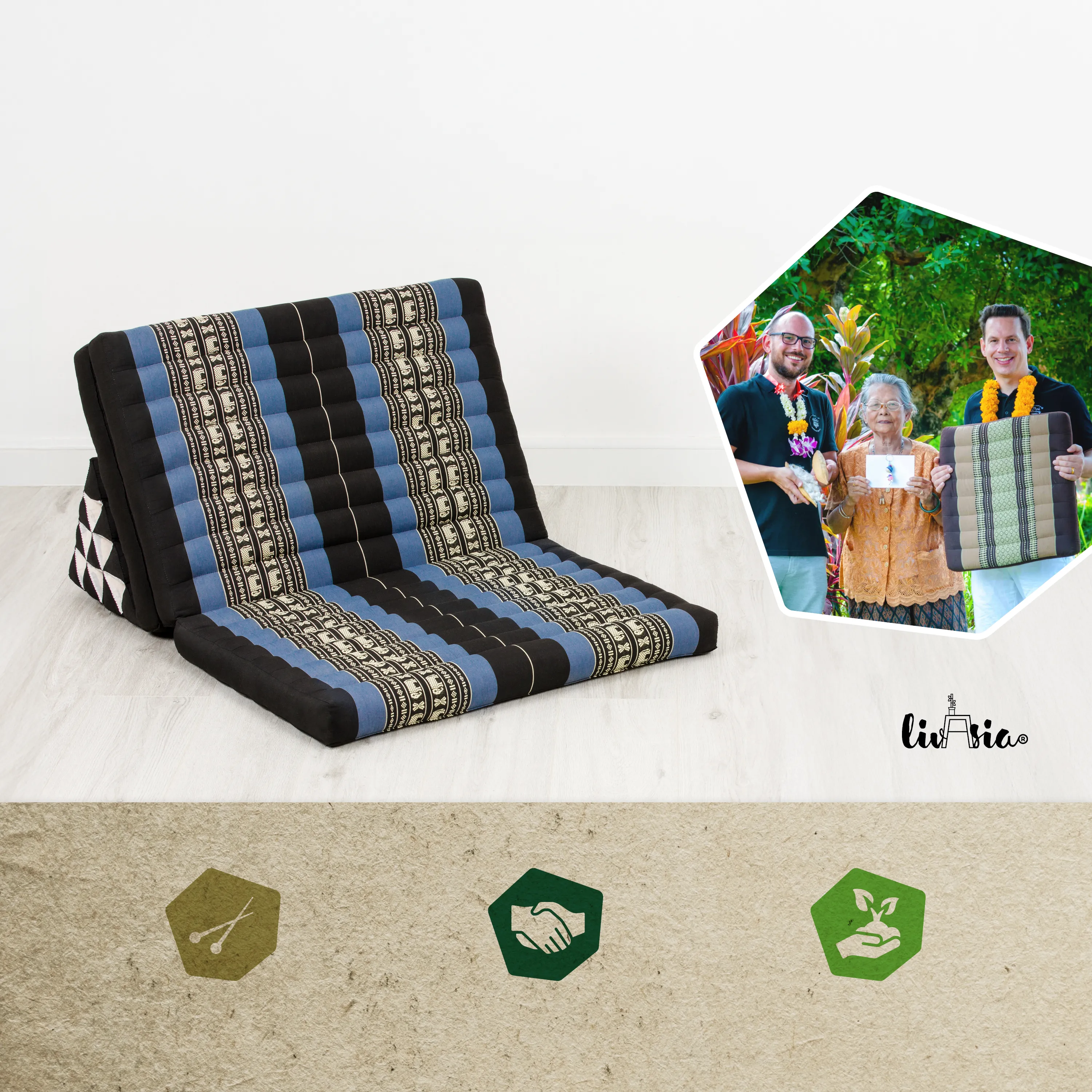 Kapok Thai Cushion XXL Wide