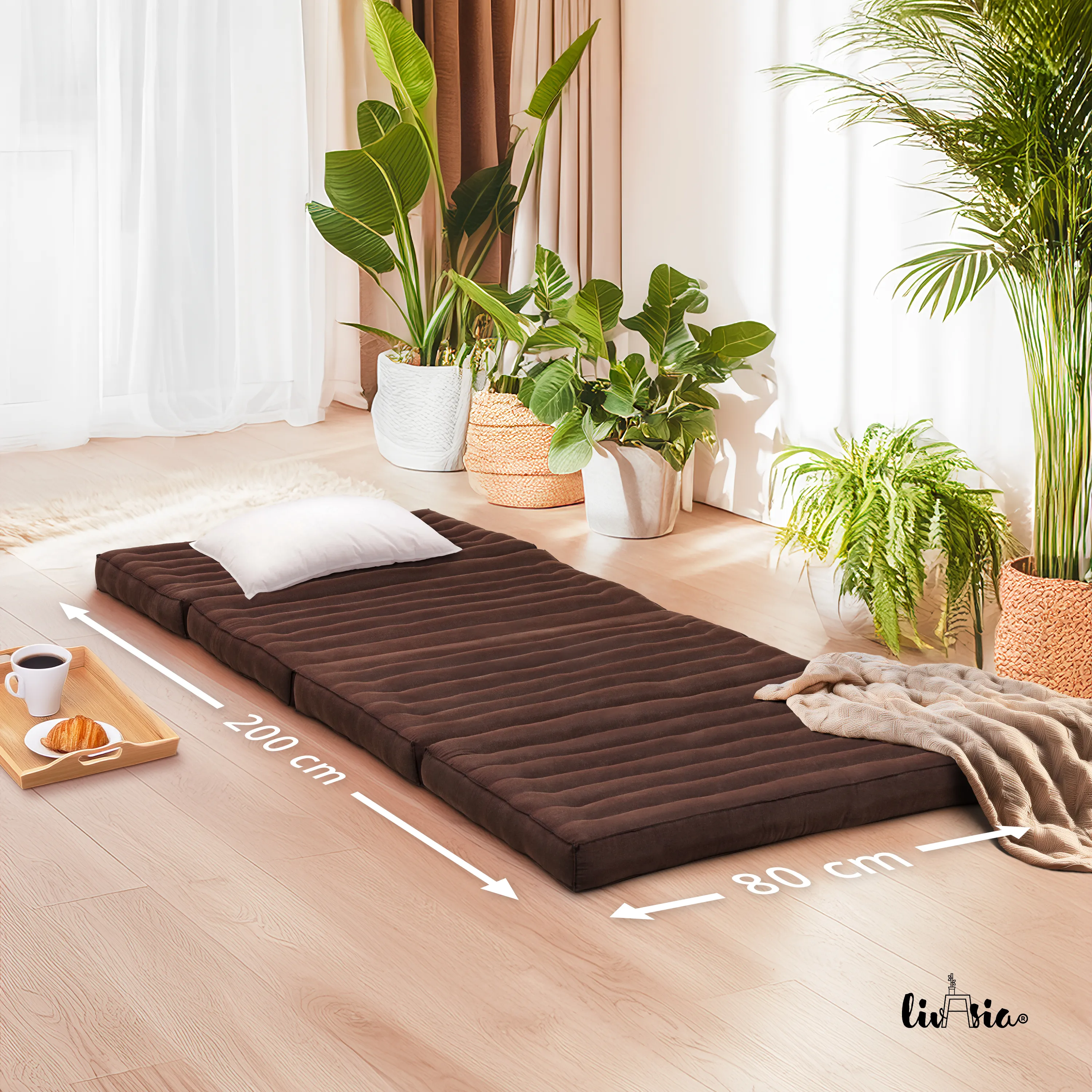 Kapok Folding Mattress, 80 cm wide, Basic