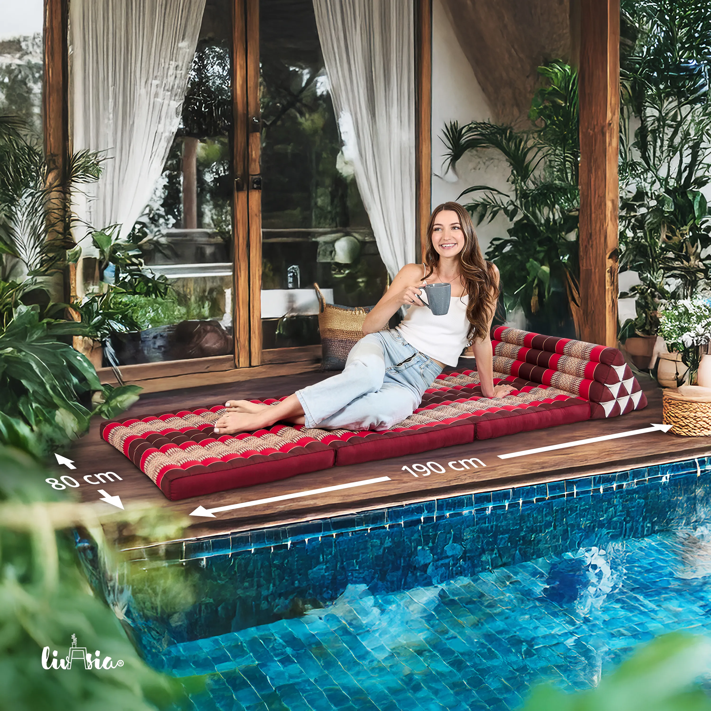 Kapok Thai Cushion XXL Wide