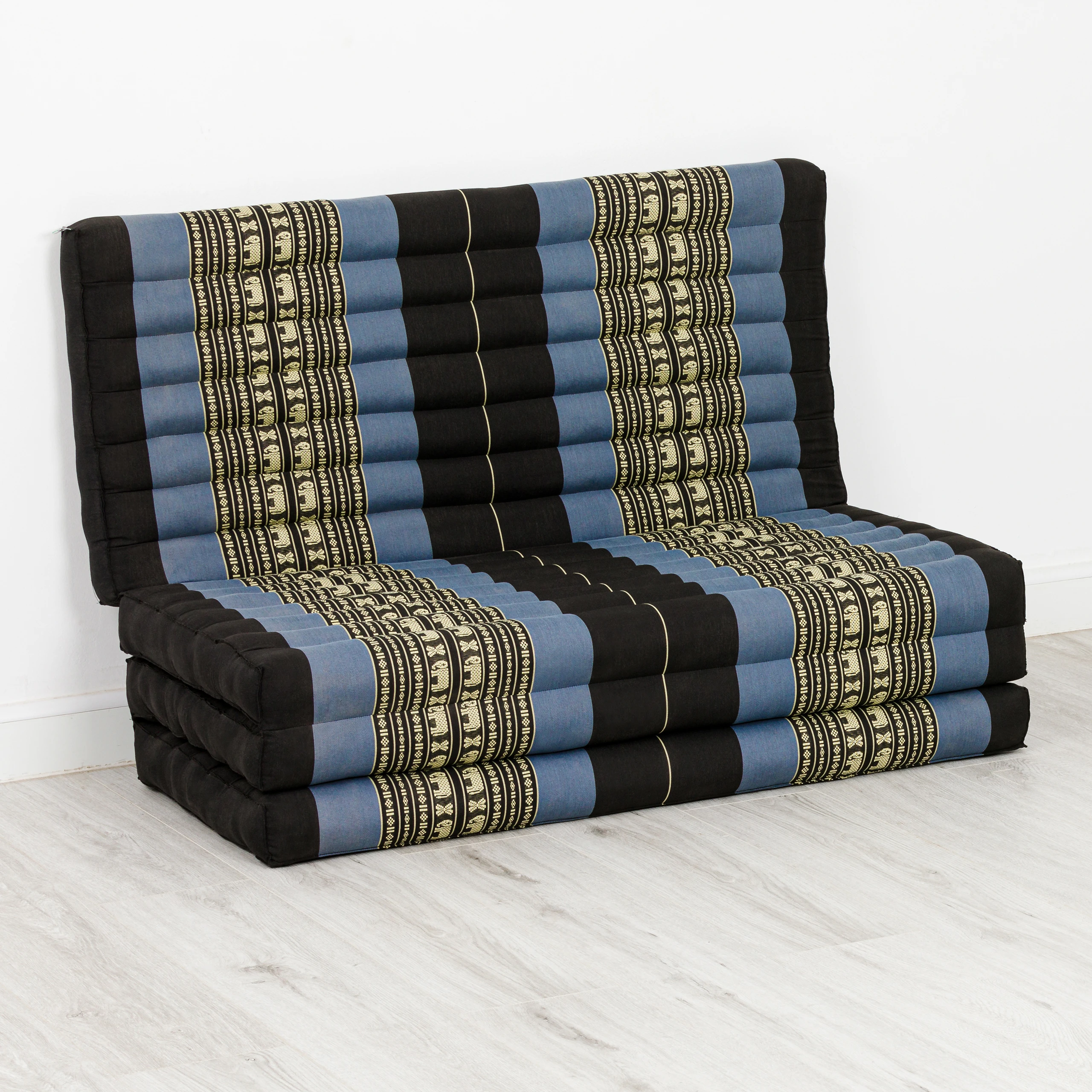 Klappmatratze-110_02_blau-Elefanten_1024512079_1_frei Kapok Folding Mattress, 110 cm wide, Classic