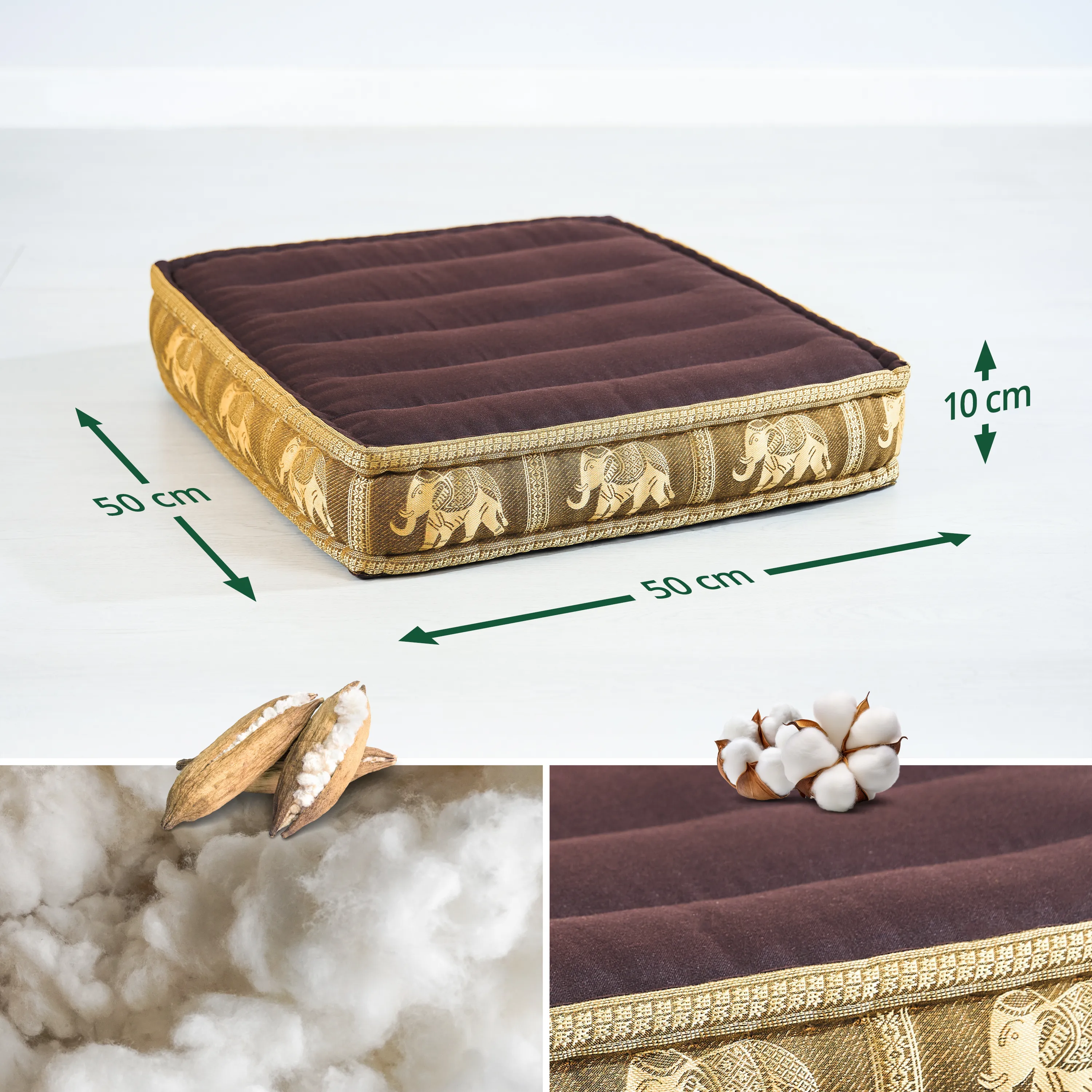 Kapok Floor Cushion, Deluxe