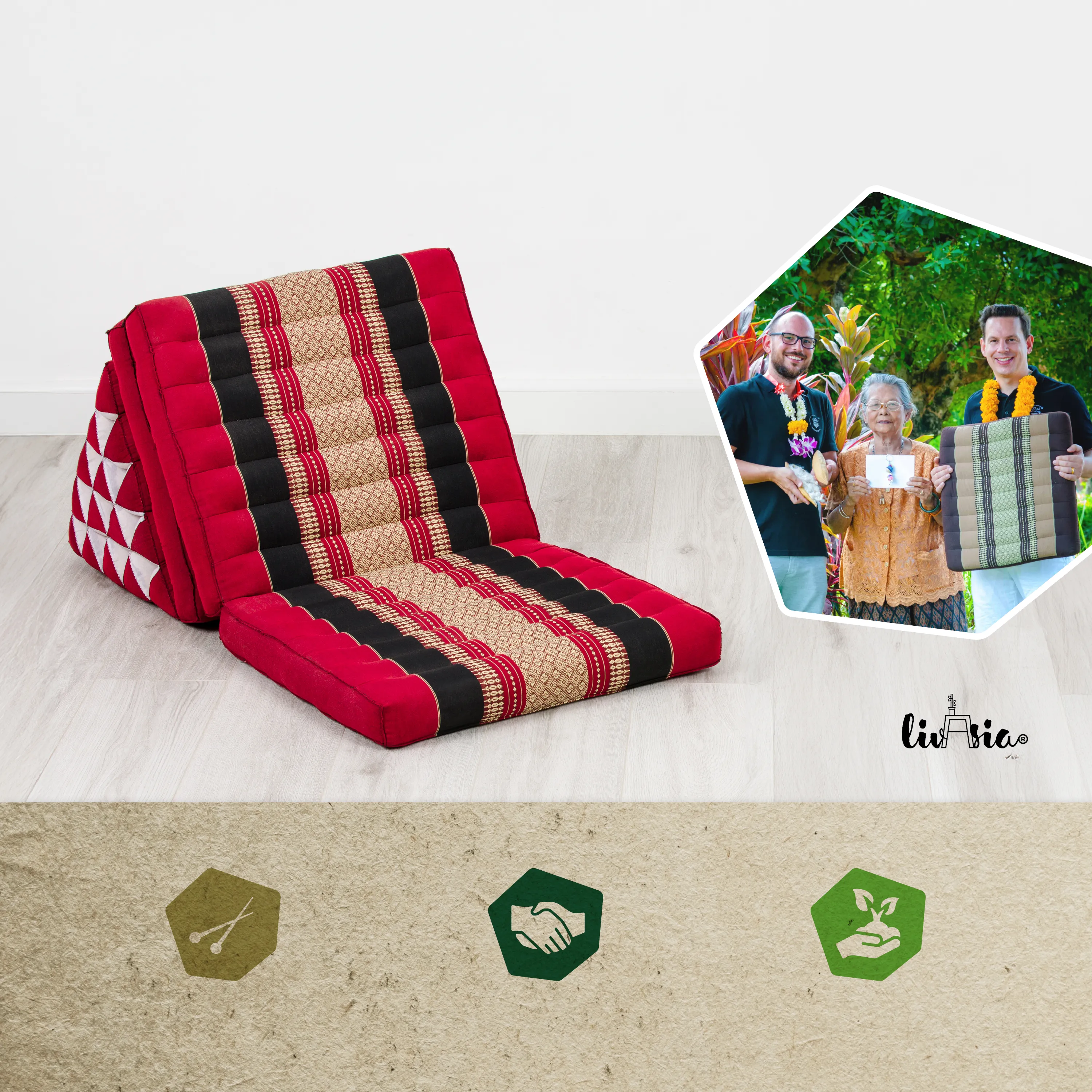 Kapok Thai Cushion XXL Tall