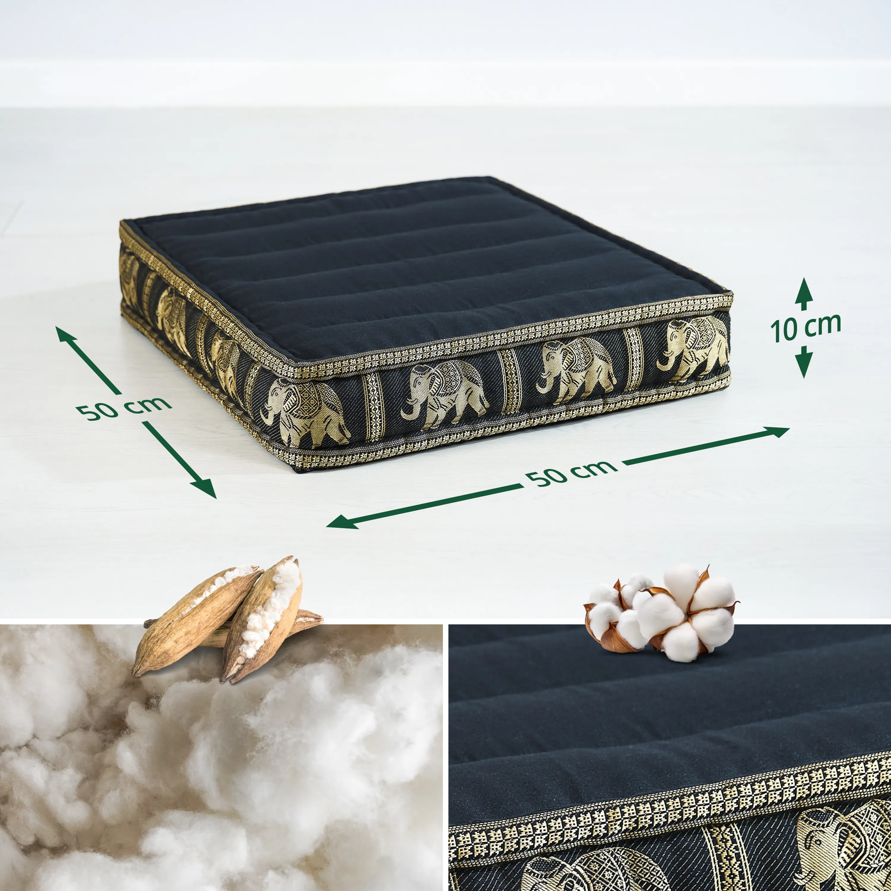 Kapok Floor Cushion, Deluxe