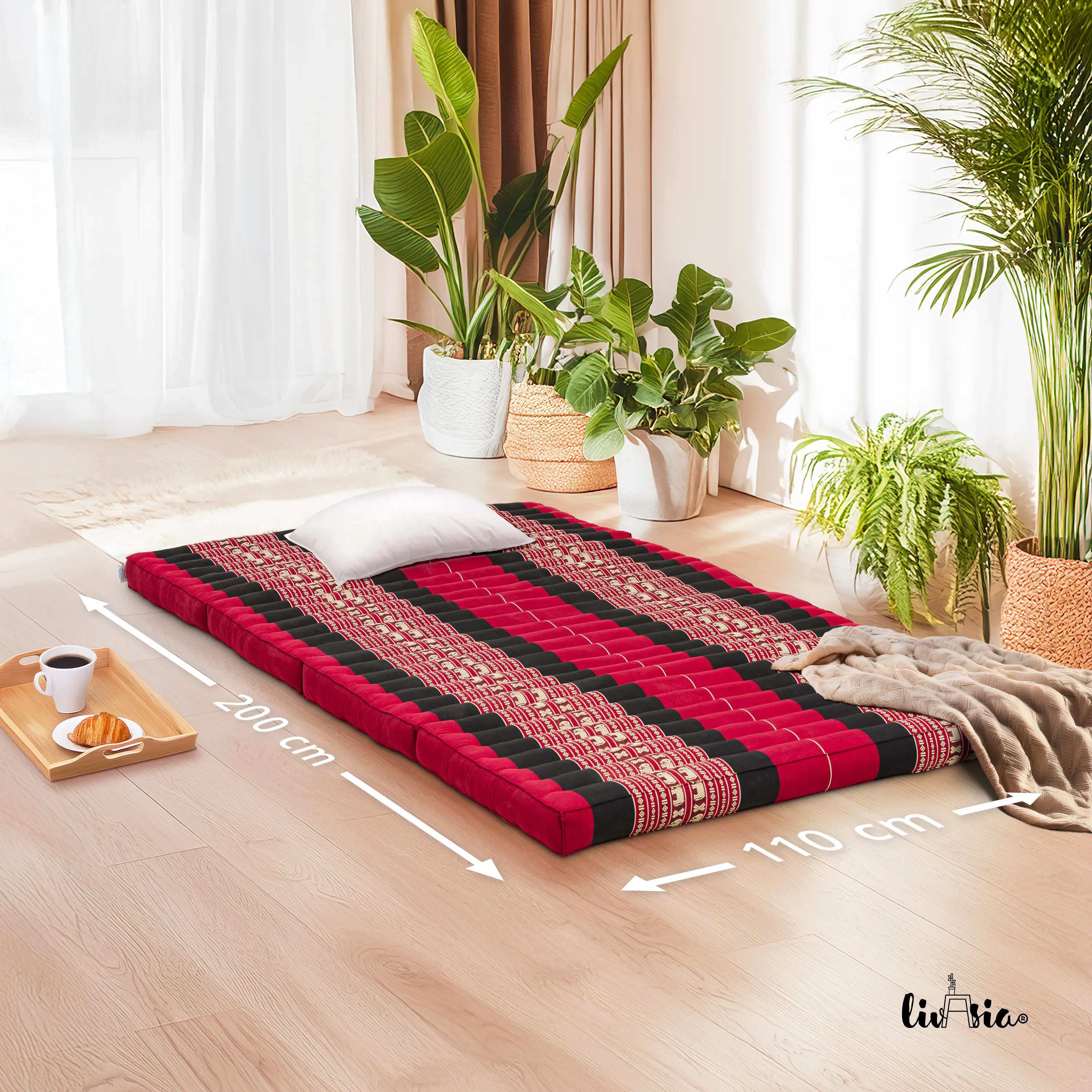 Kapok Folding Mattress, 110 cm wide, Classic