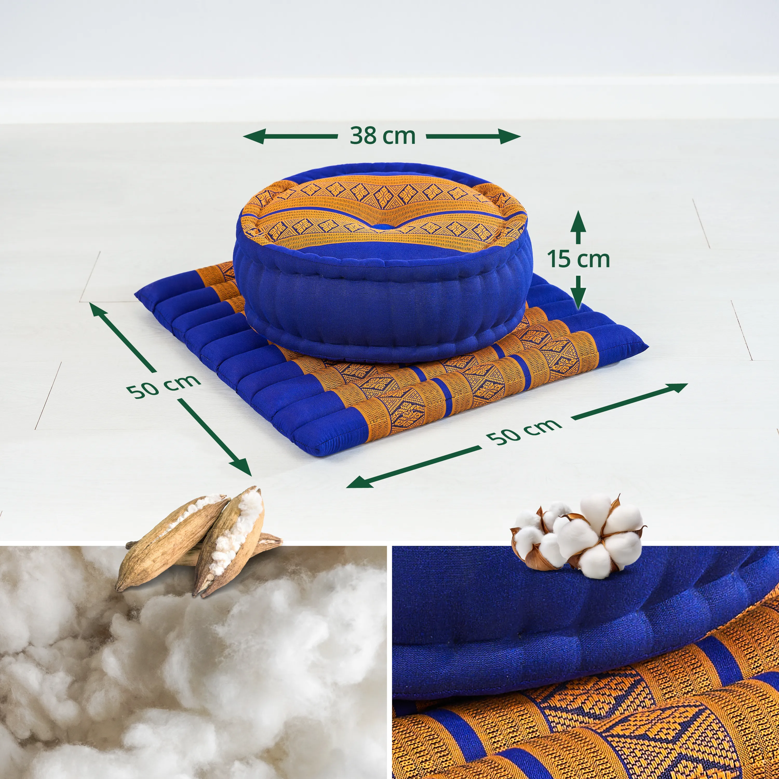 Kapok Meditation Cushion Set L