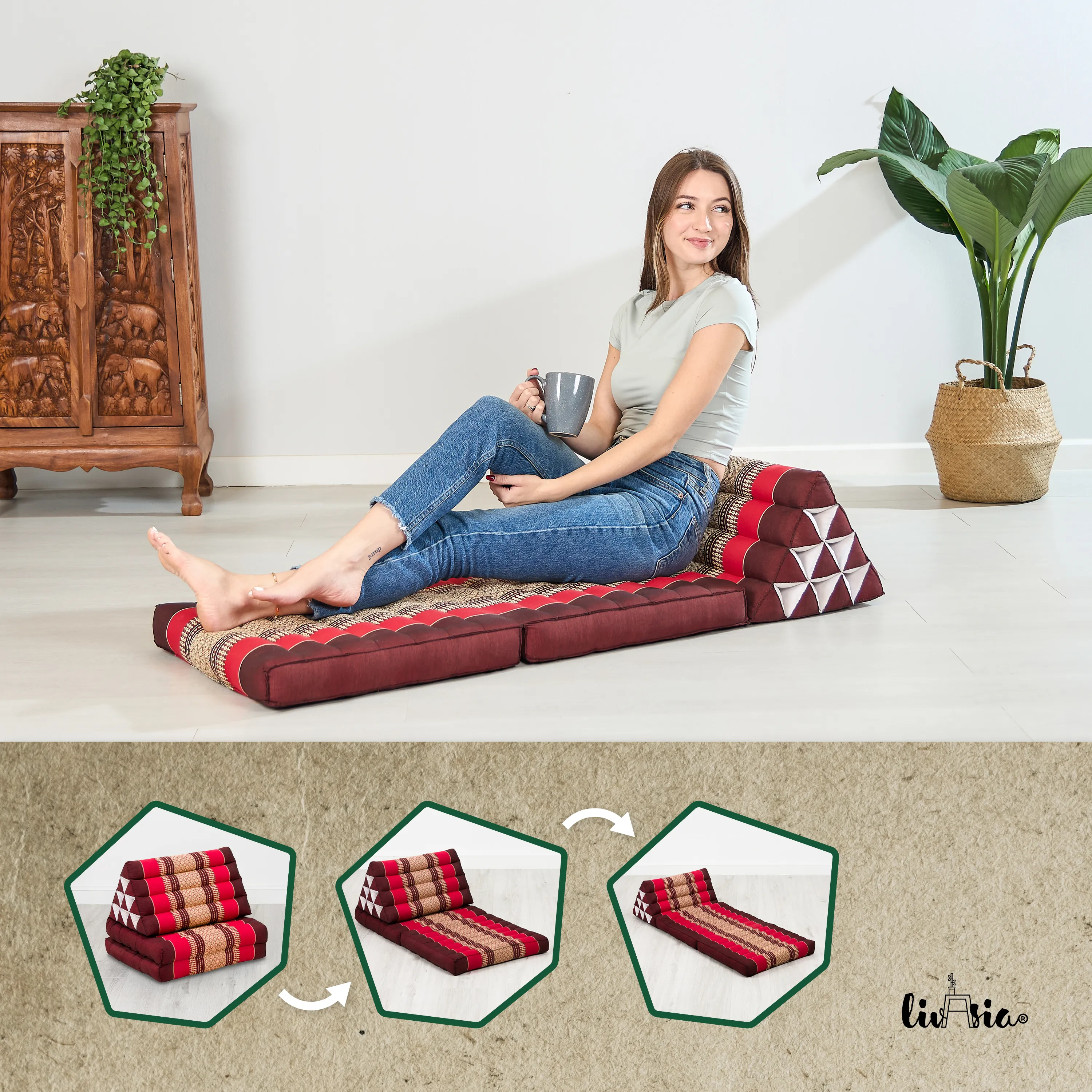 Kapok Thai Cushion 2 Fold