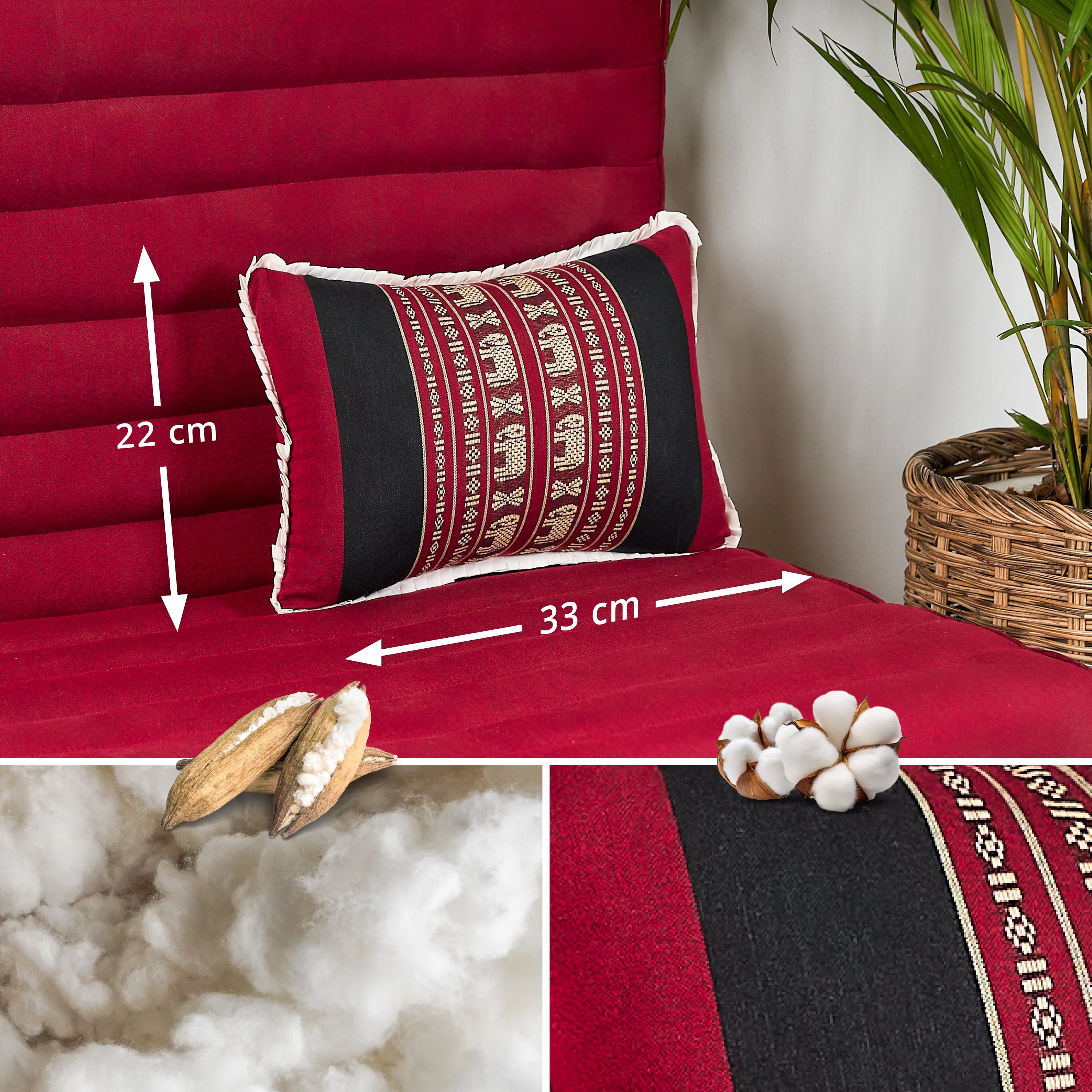 Kapok Throw Pillow