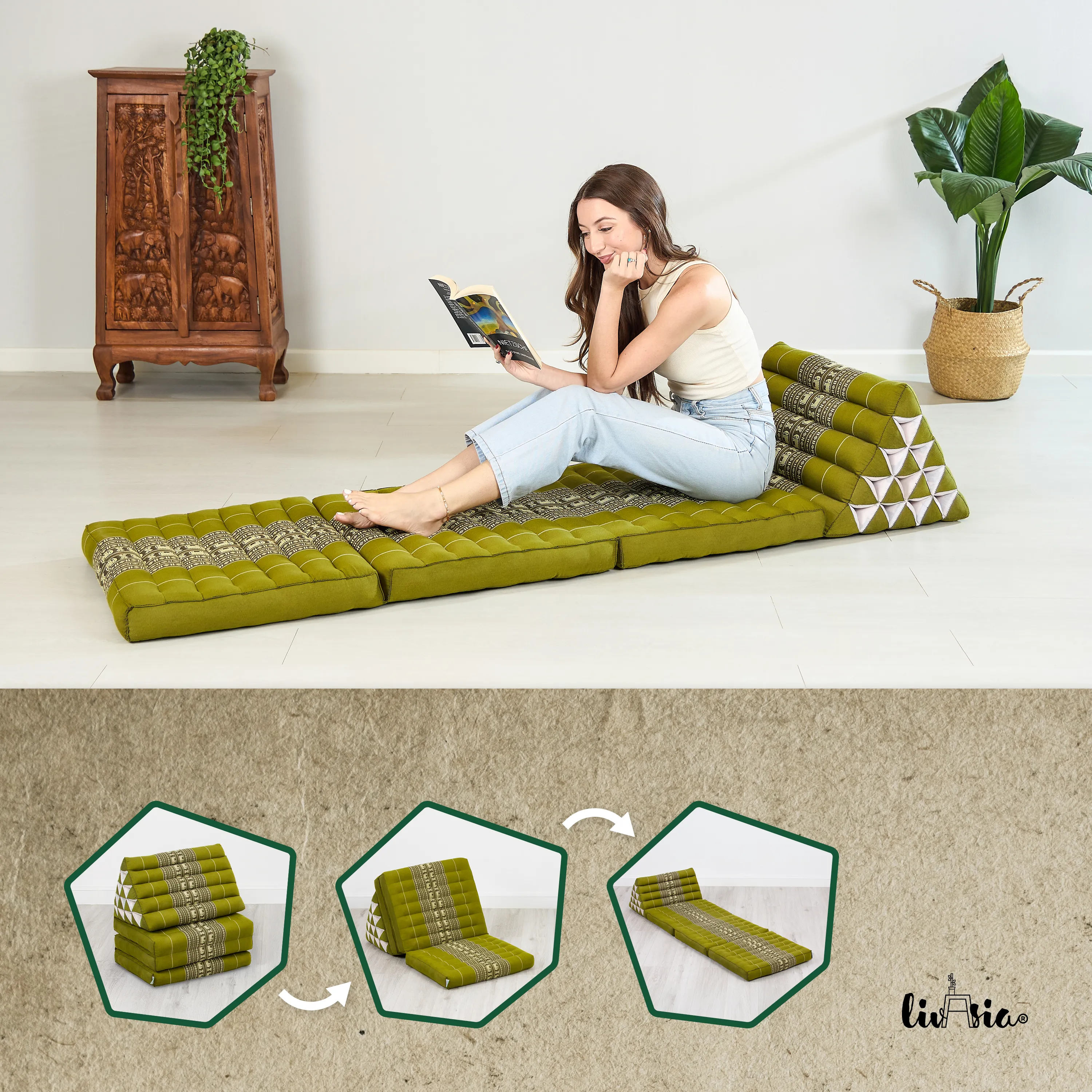 Kapok Thai Cushion XXL Tall