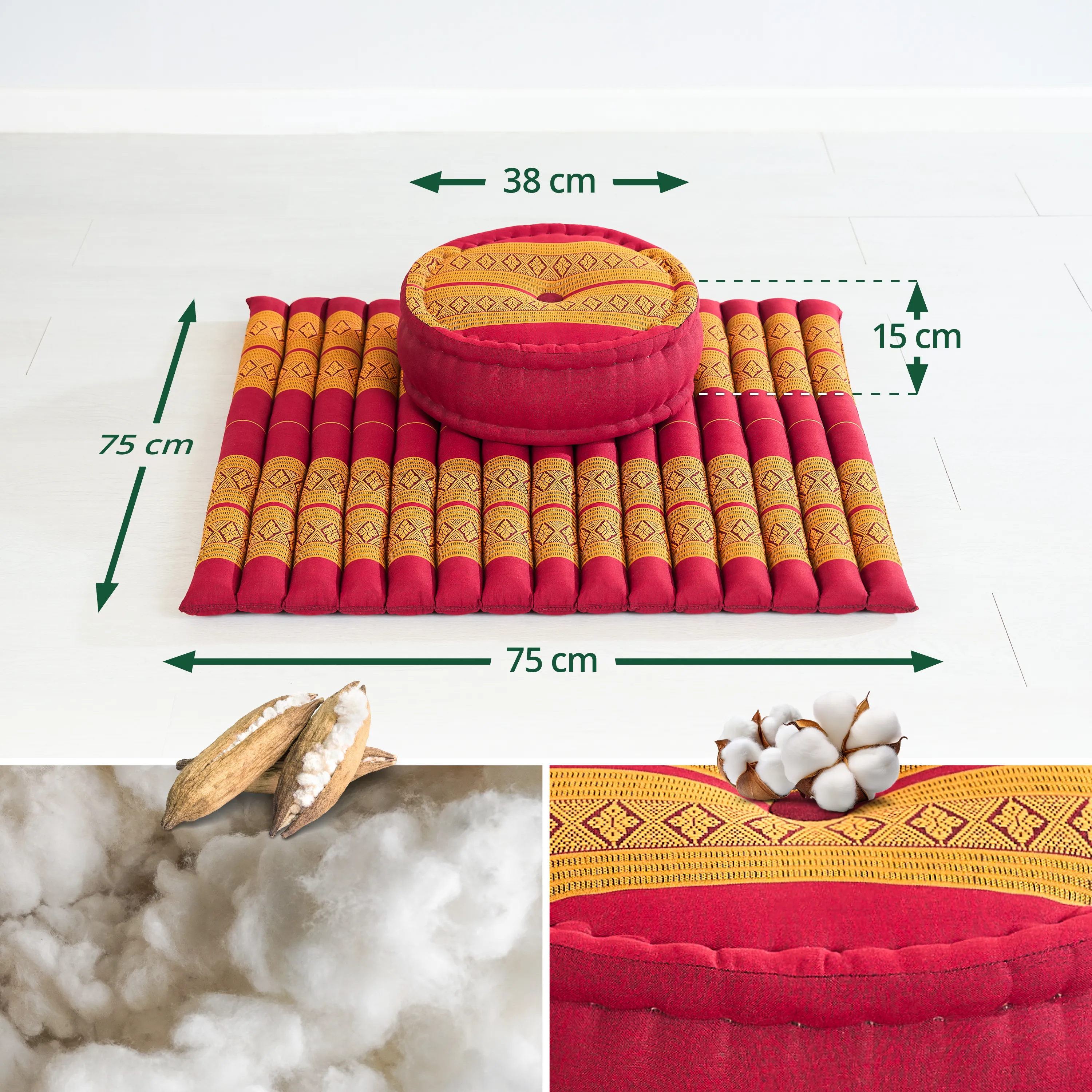 Kapok Meditation Cushion Set XL
