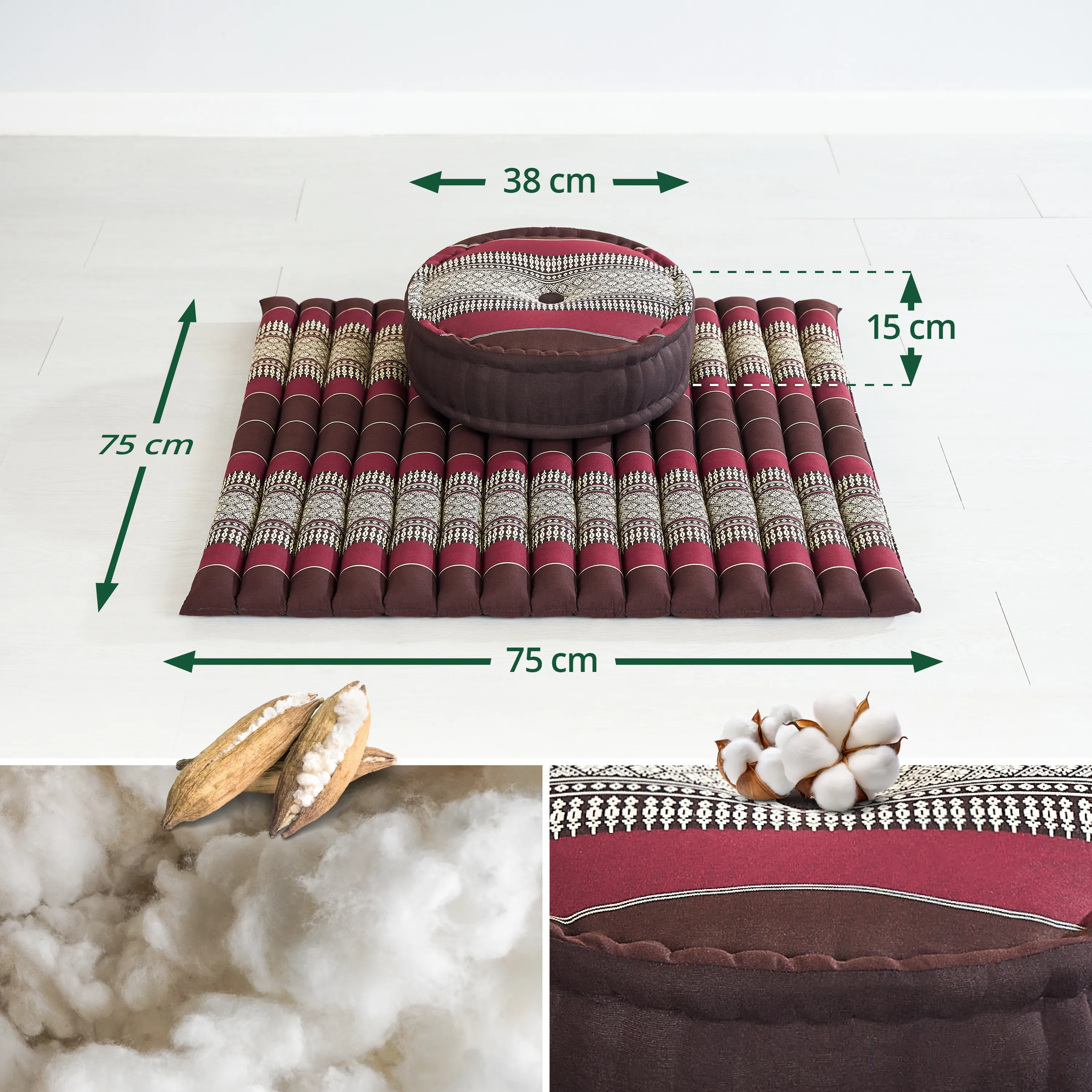 Kapok Meditation Cushion Set XL