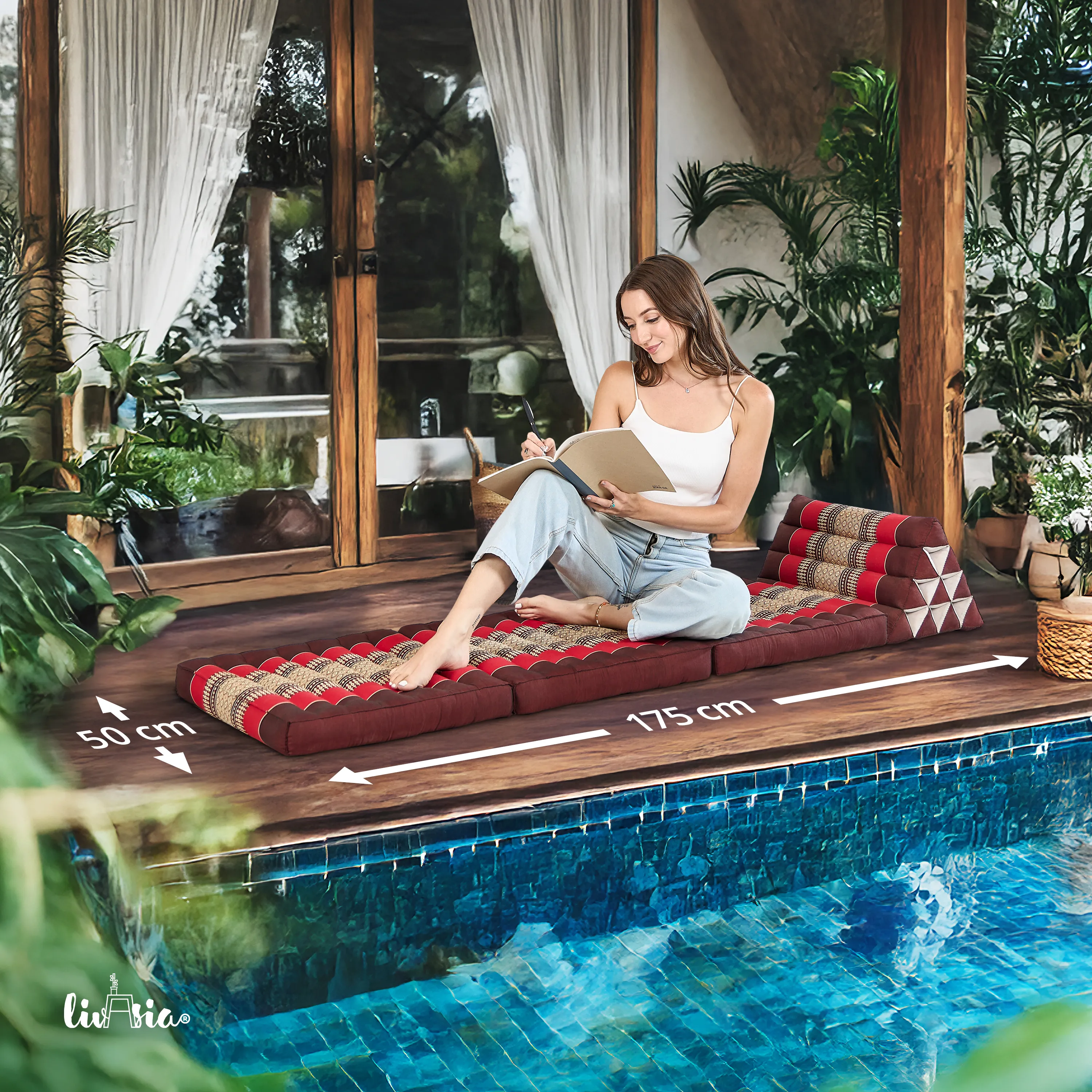 Kapok Thai Cushion 3 Fold, Classic