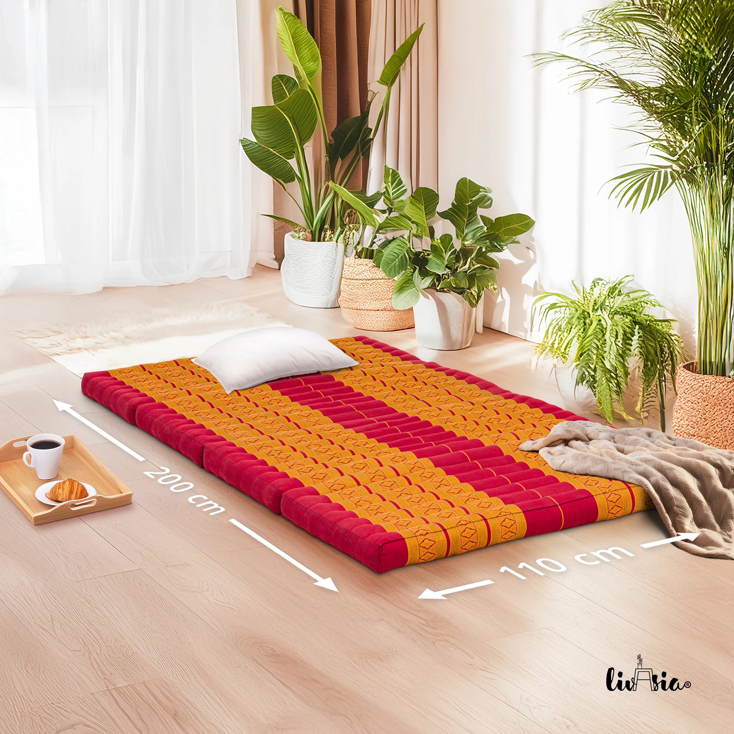 Kapok Folding Mattress, 110 cm wide, Classic