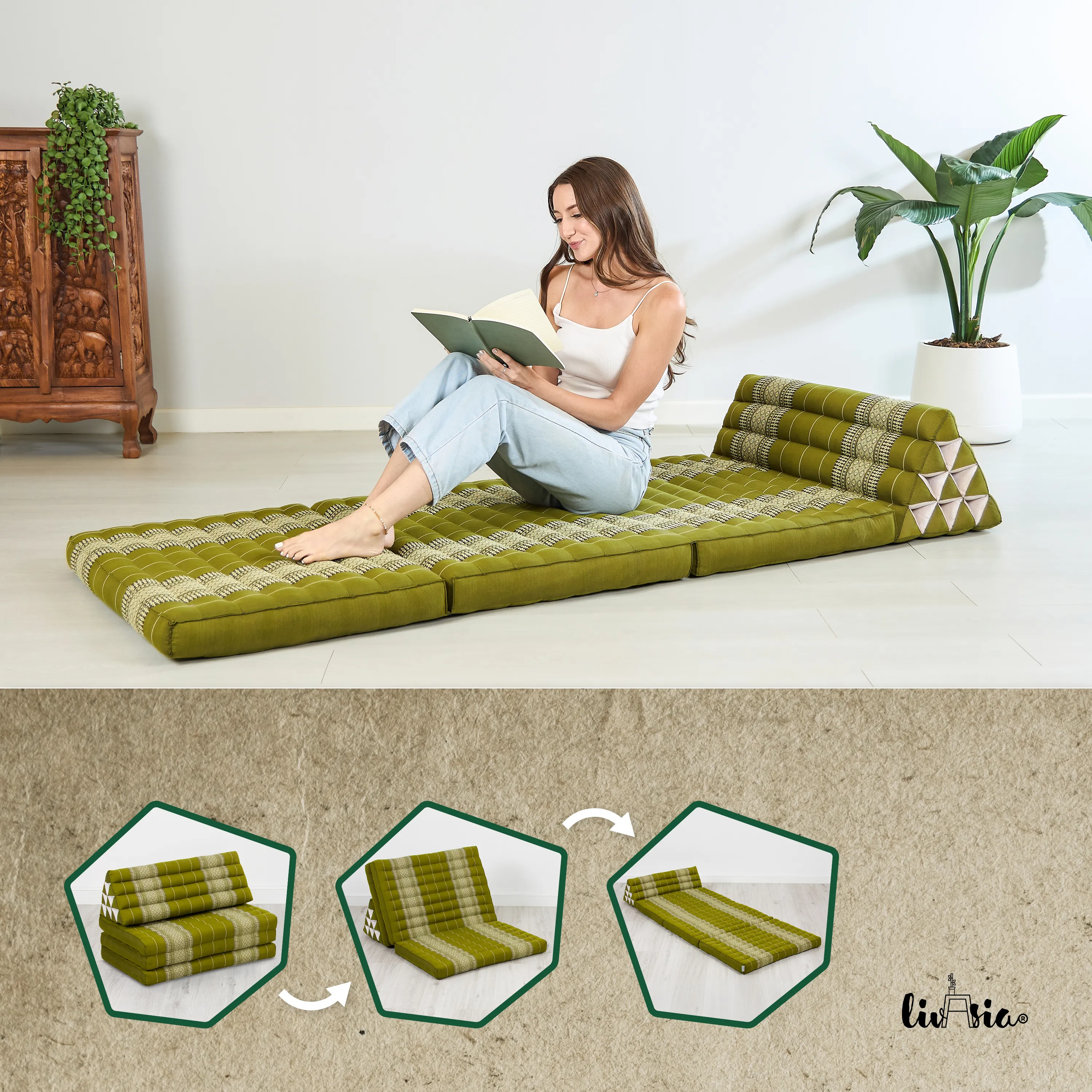 Kapok Thai Cushion XXL Wide