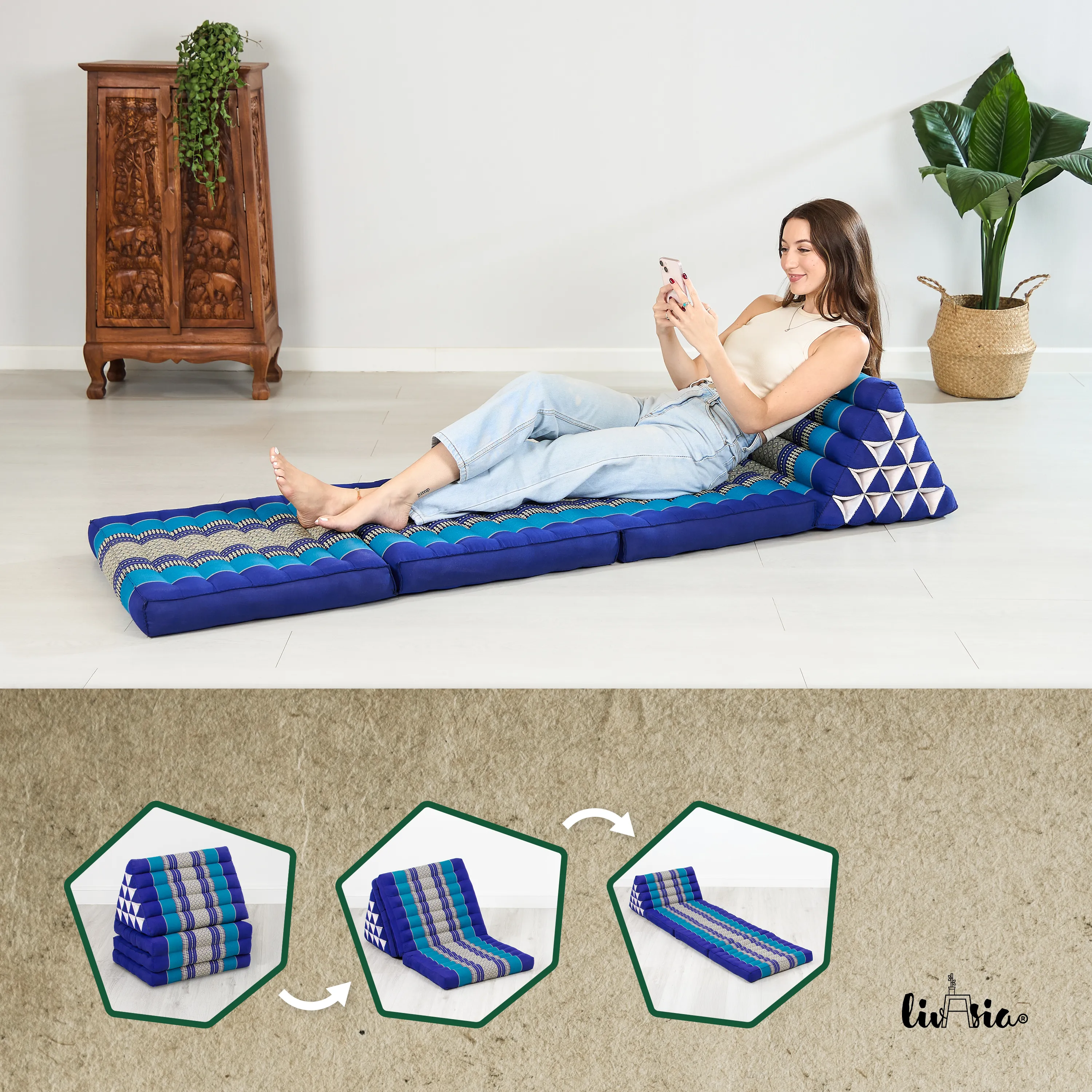 Kapok Thai Cushion XXL Tall