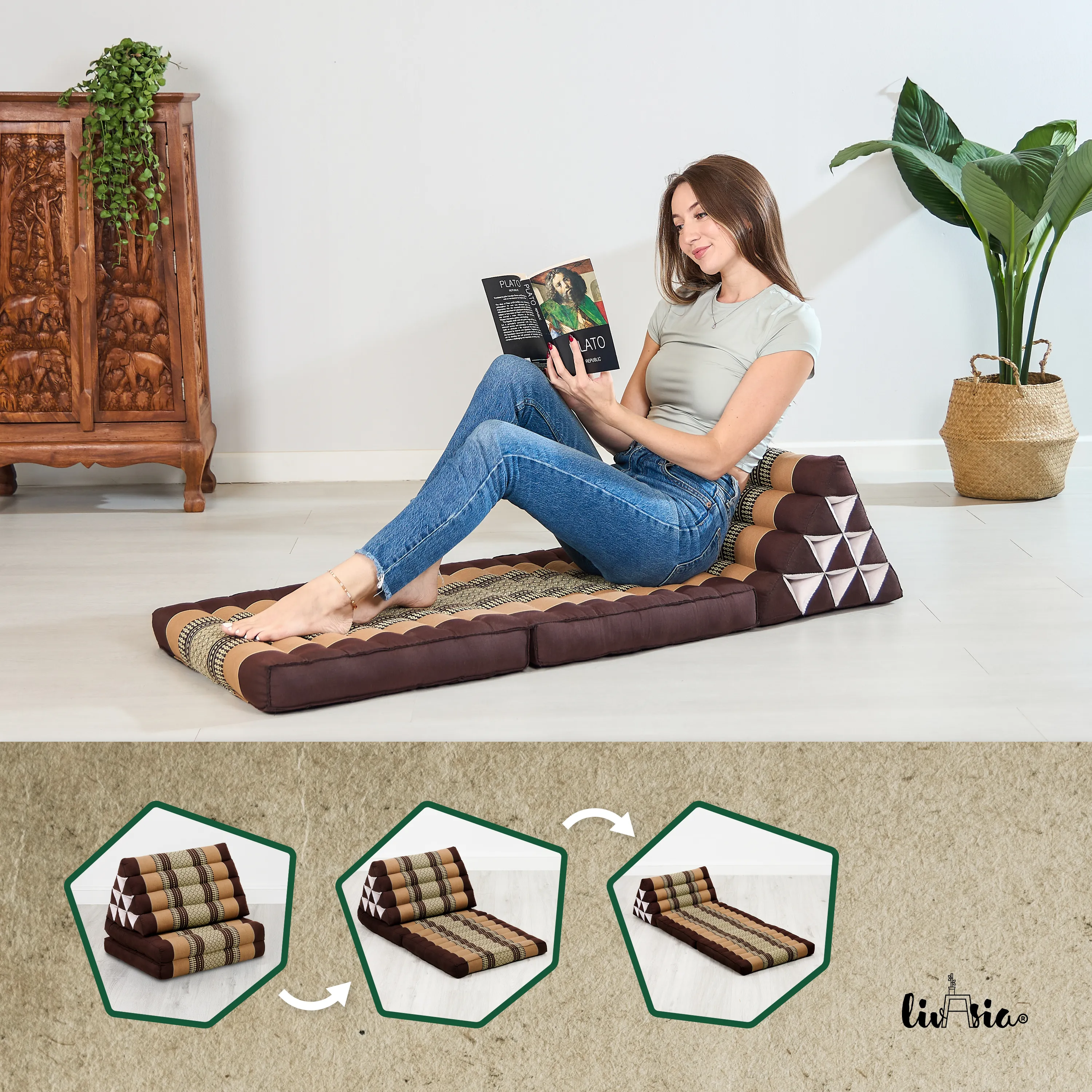 Kapok Thai Cushion 2 Fold