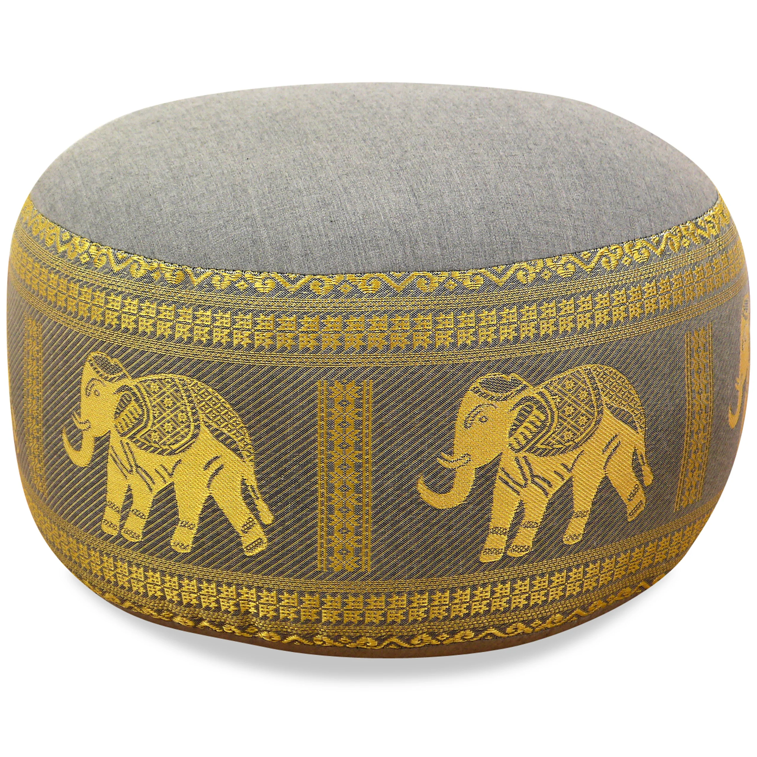 Zafukissen-Seide-klein-grau-Elefanten-1_frei Kapok Zafu Cushion Small, Deluxe