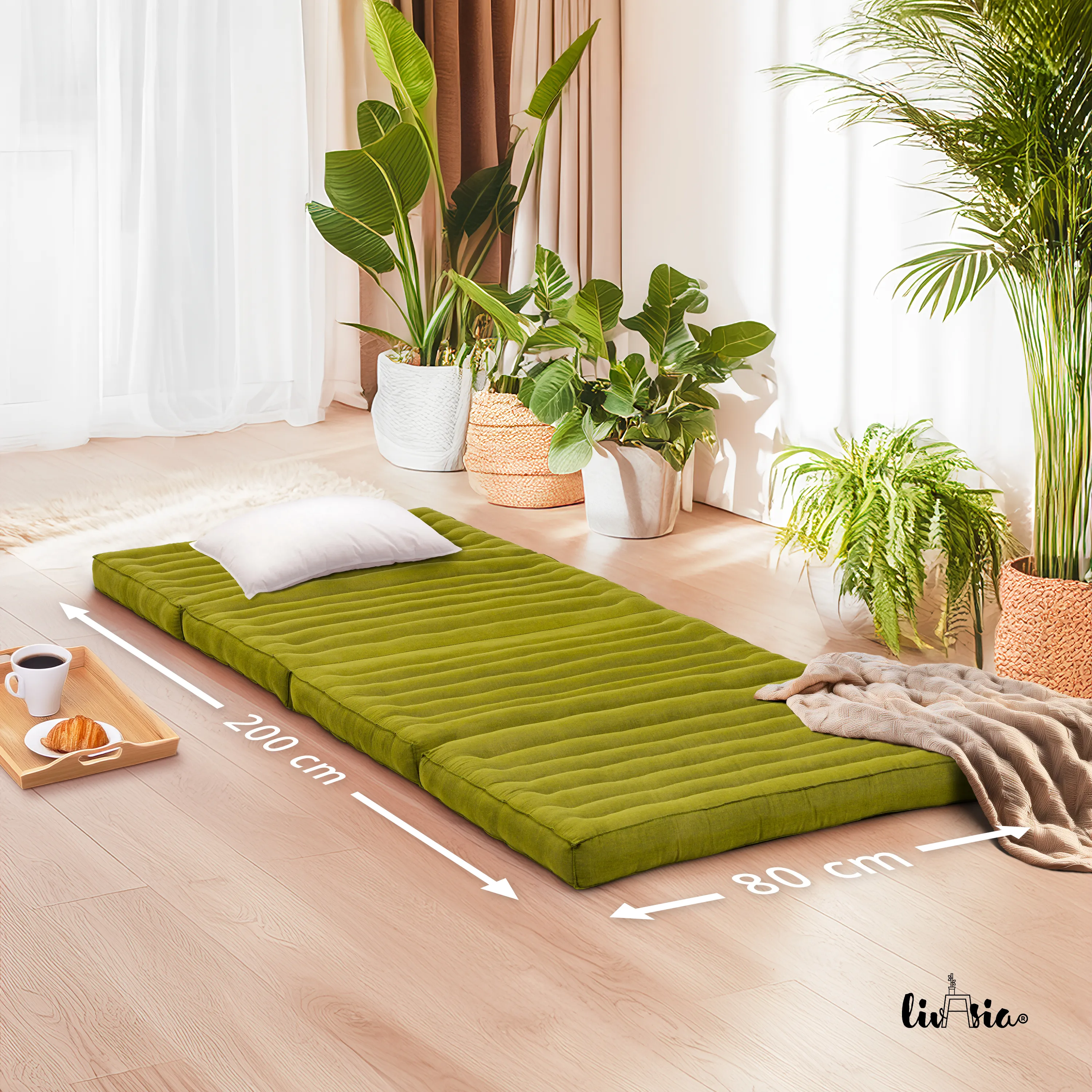 Kapok Folding Mattress, 80 cm wide, Basic