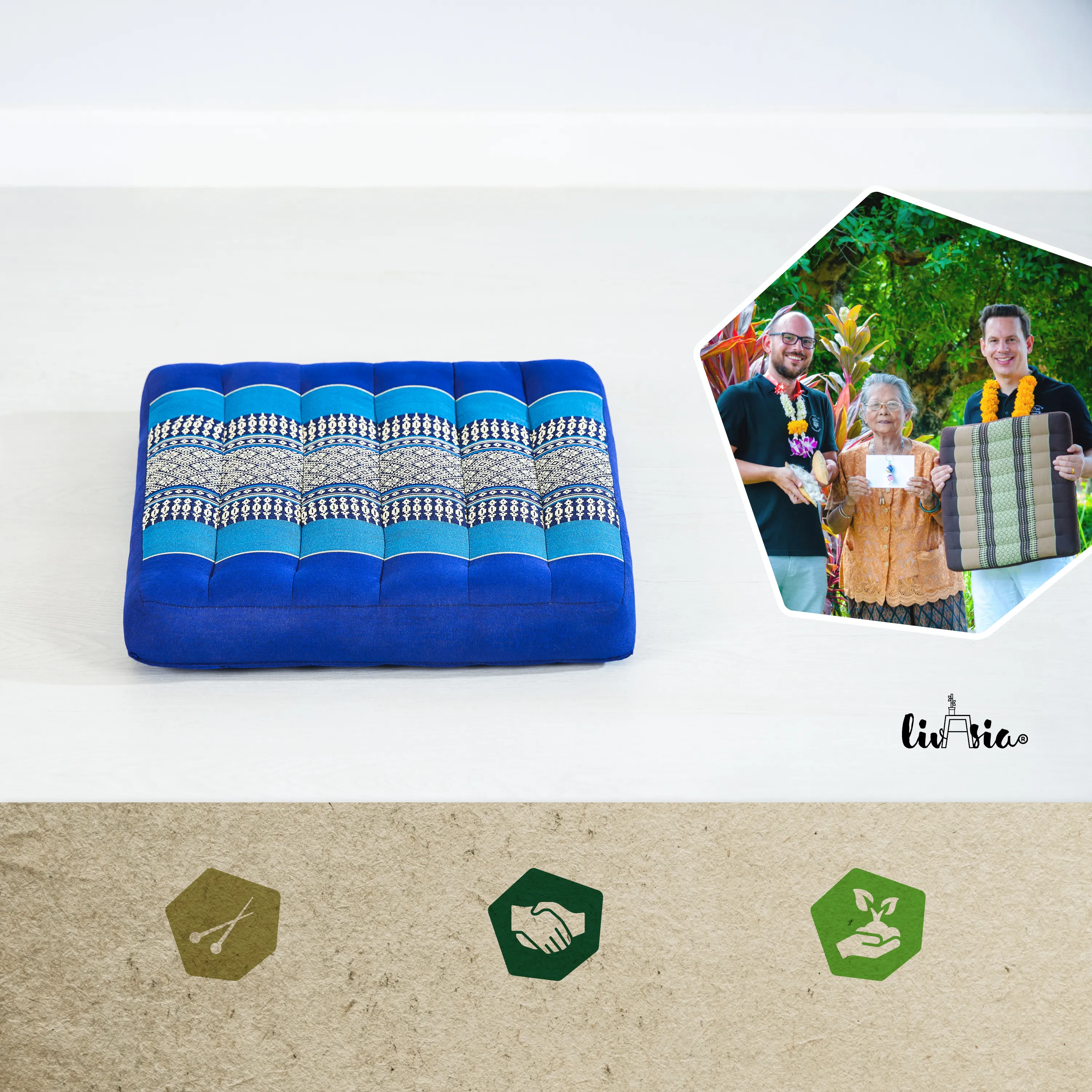 Kapok Seat Cushion 35 cm