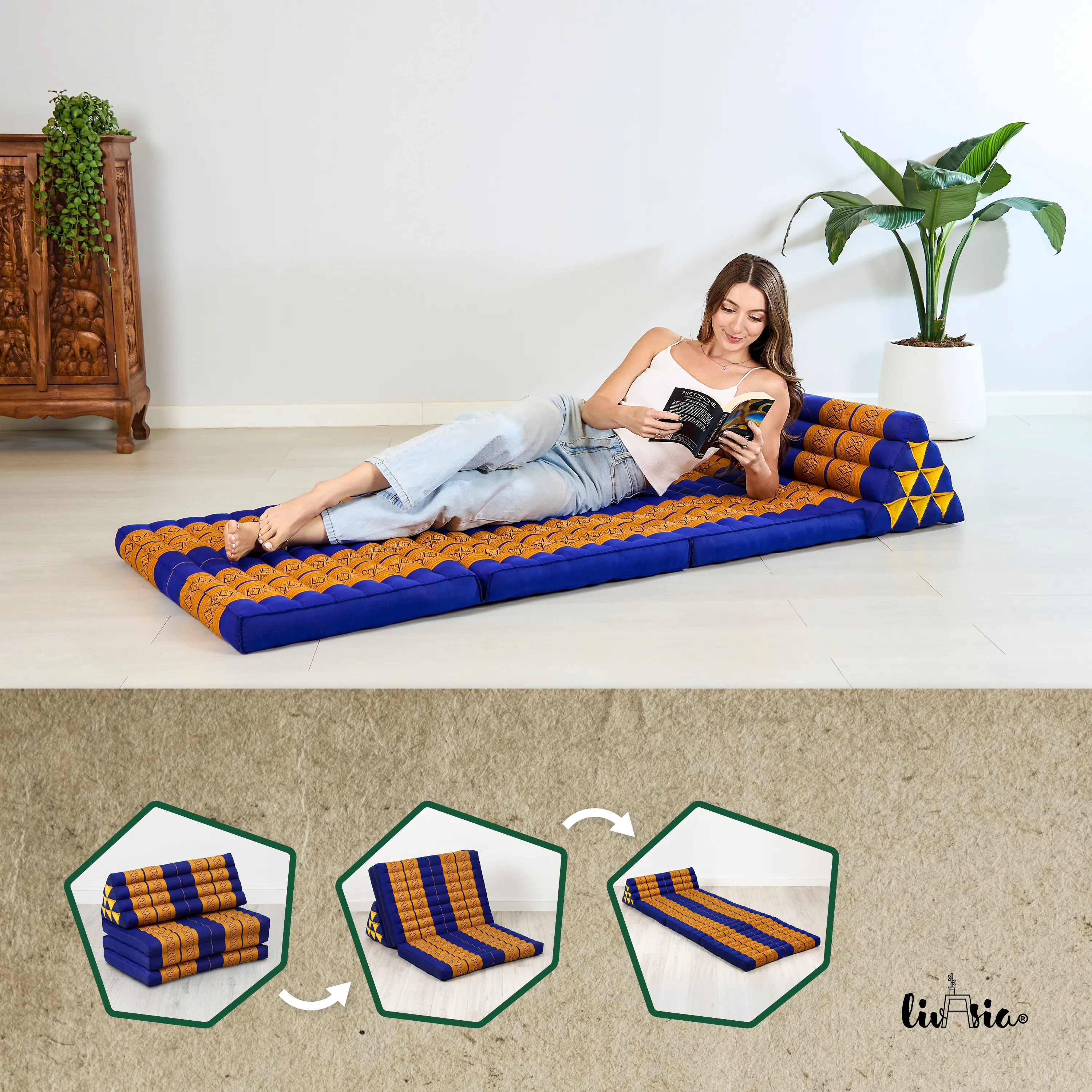 Kapok Thai Cushion XXL Wide