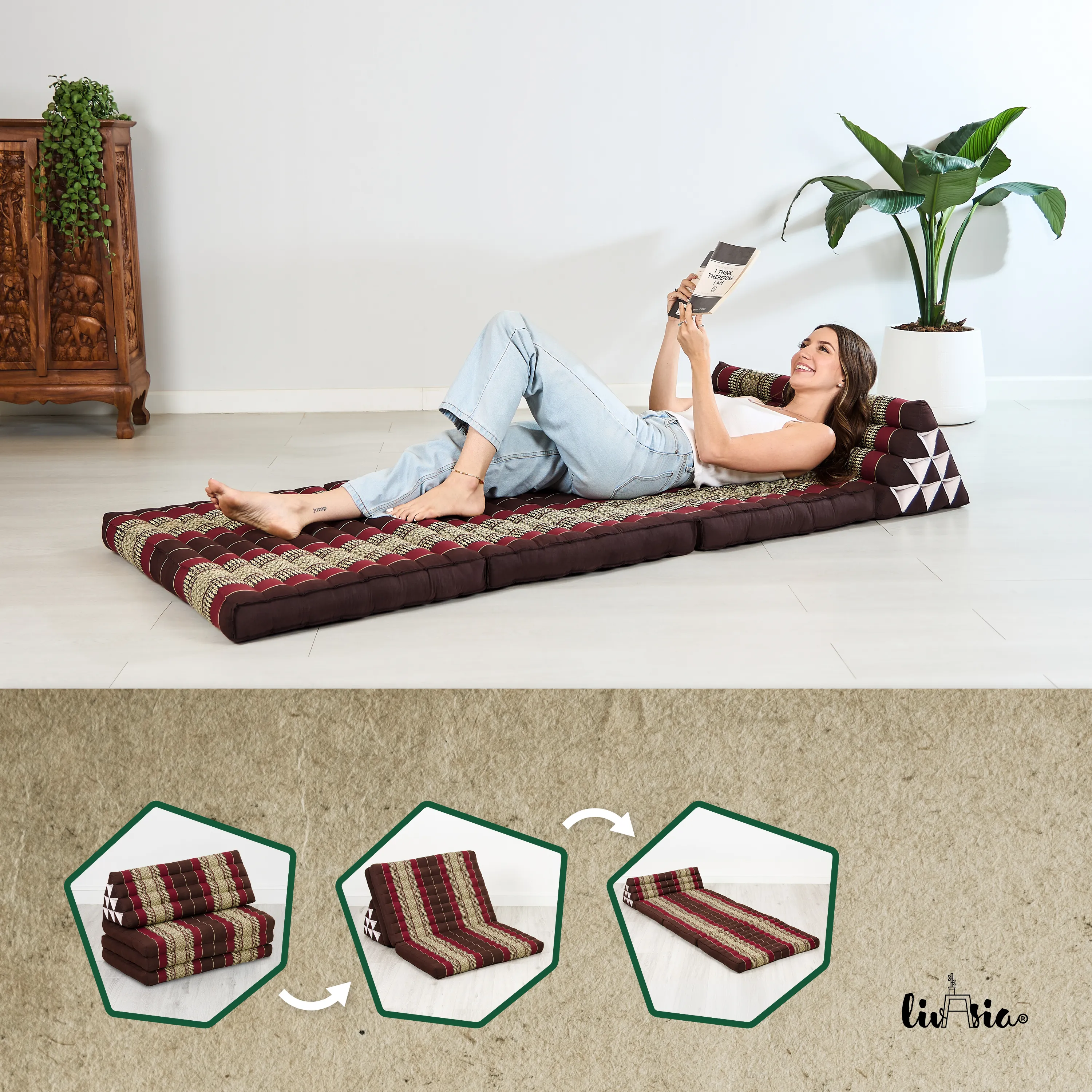 Kapok Thai Cushion XXL Wide