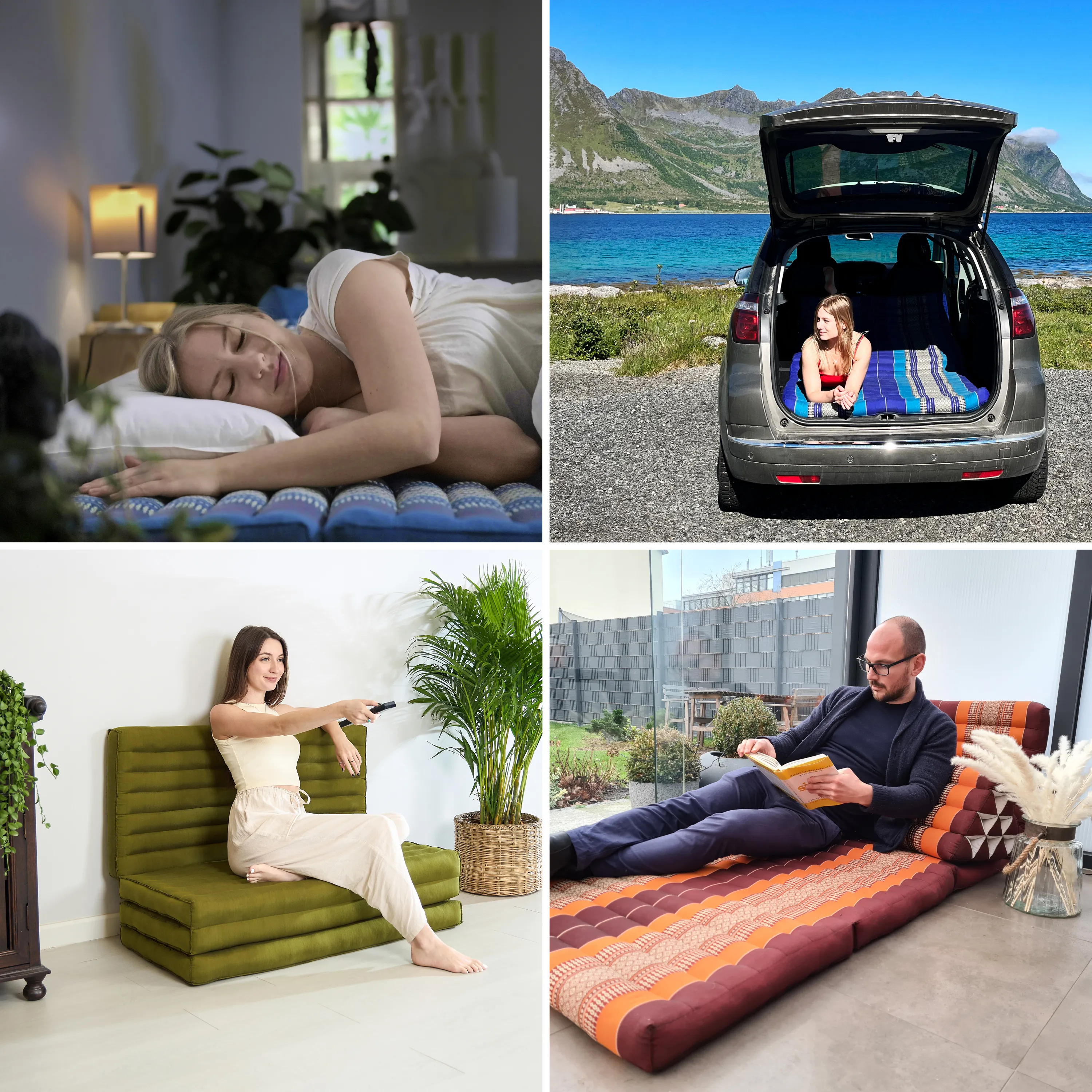 'Klappmatratze 110 gruen, einfarbig, freigestellt'