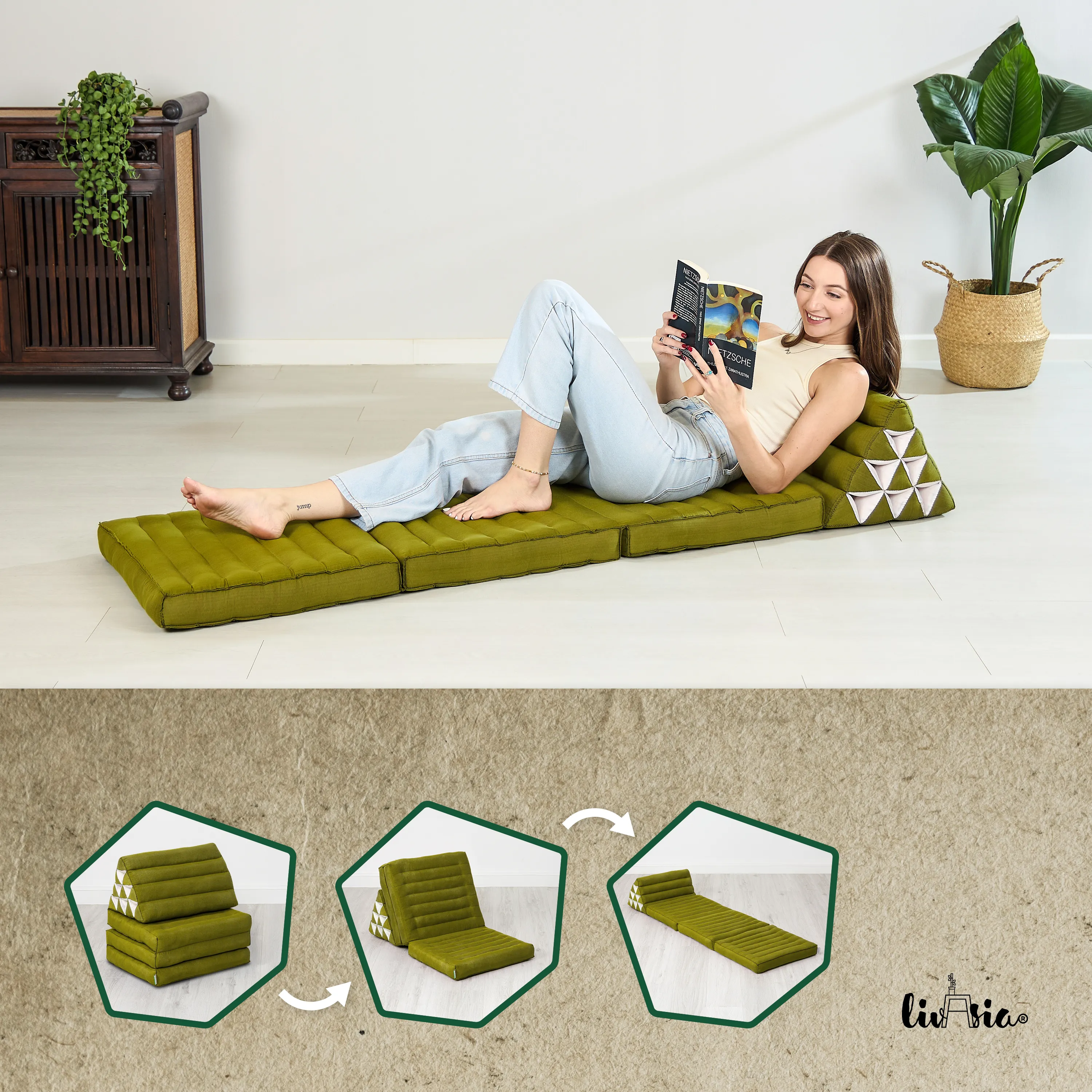 Kapok Thai Cushion 3 Fold, Basic