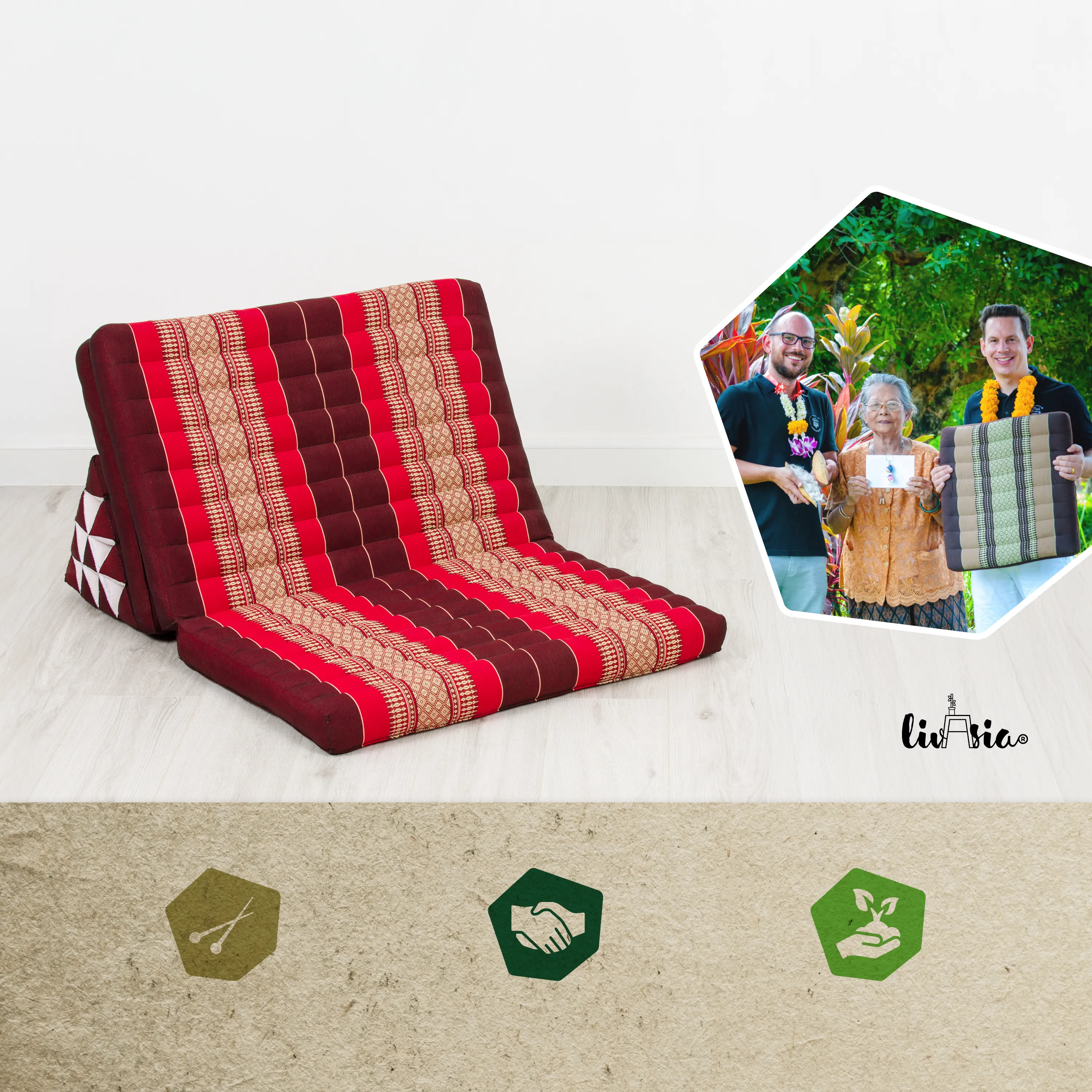 Kapok Thai Cushion XXL Wide