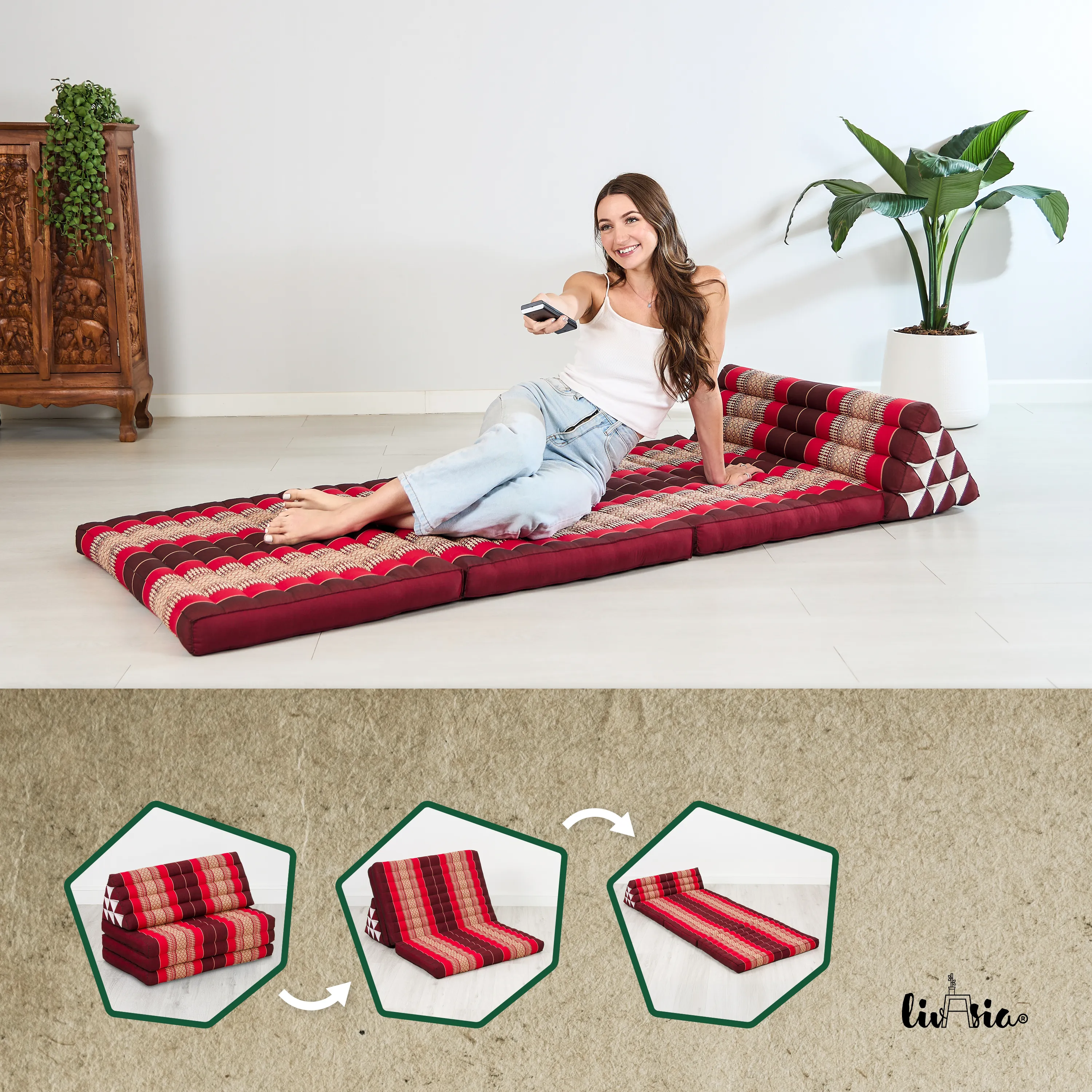 Kapok Thai Cushion XXL Wide