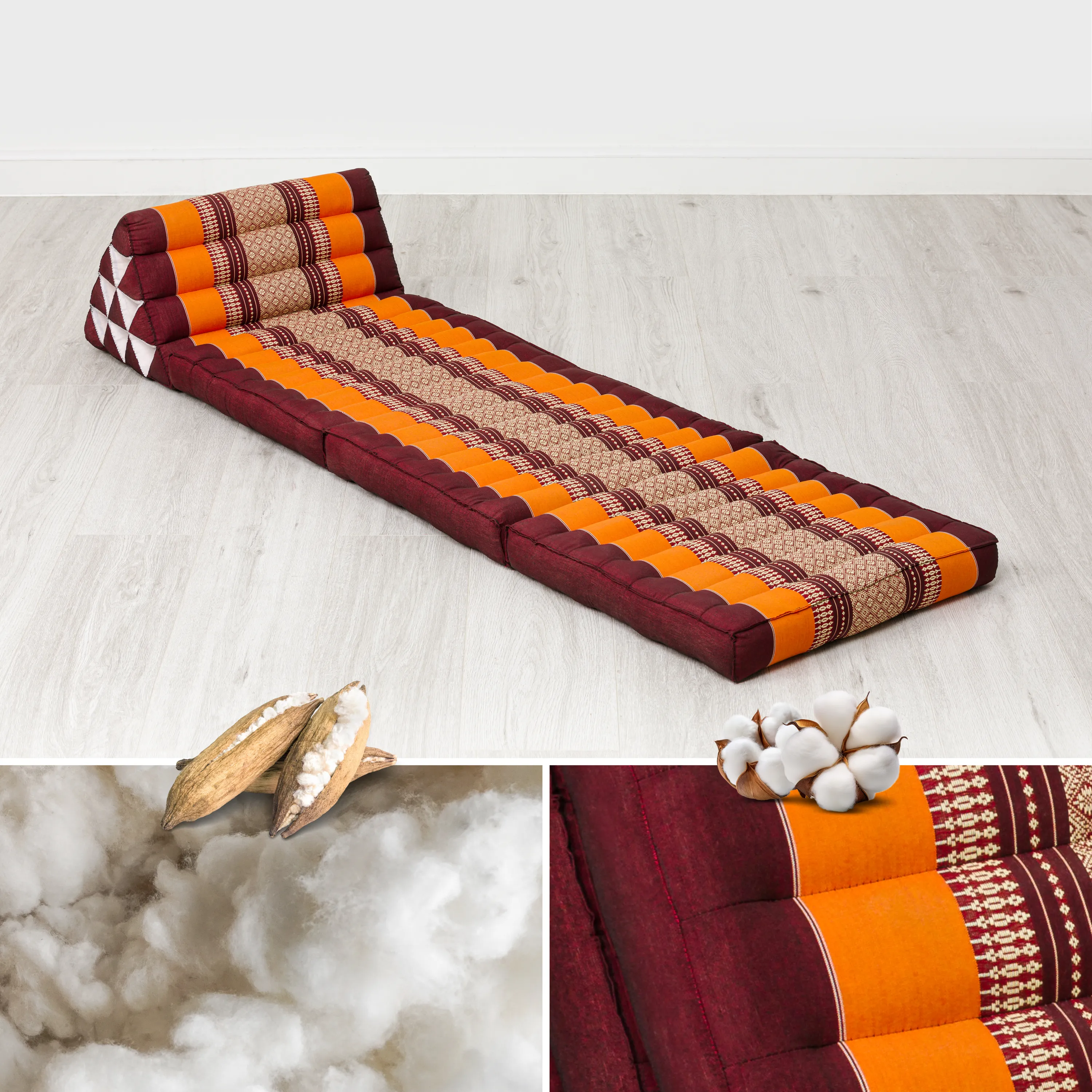 Kapok Thai Cushion 3 Fold, Classic