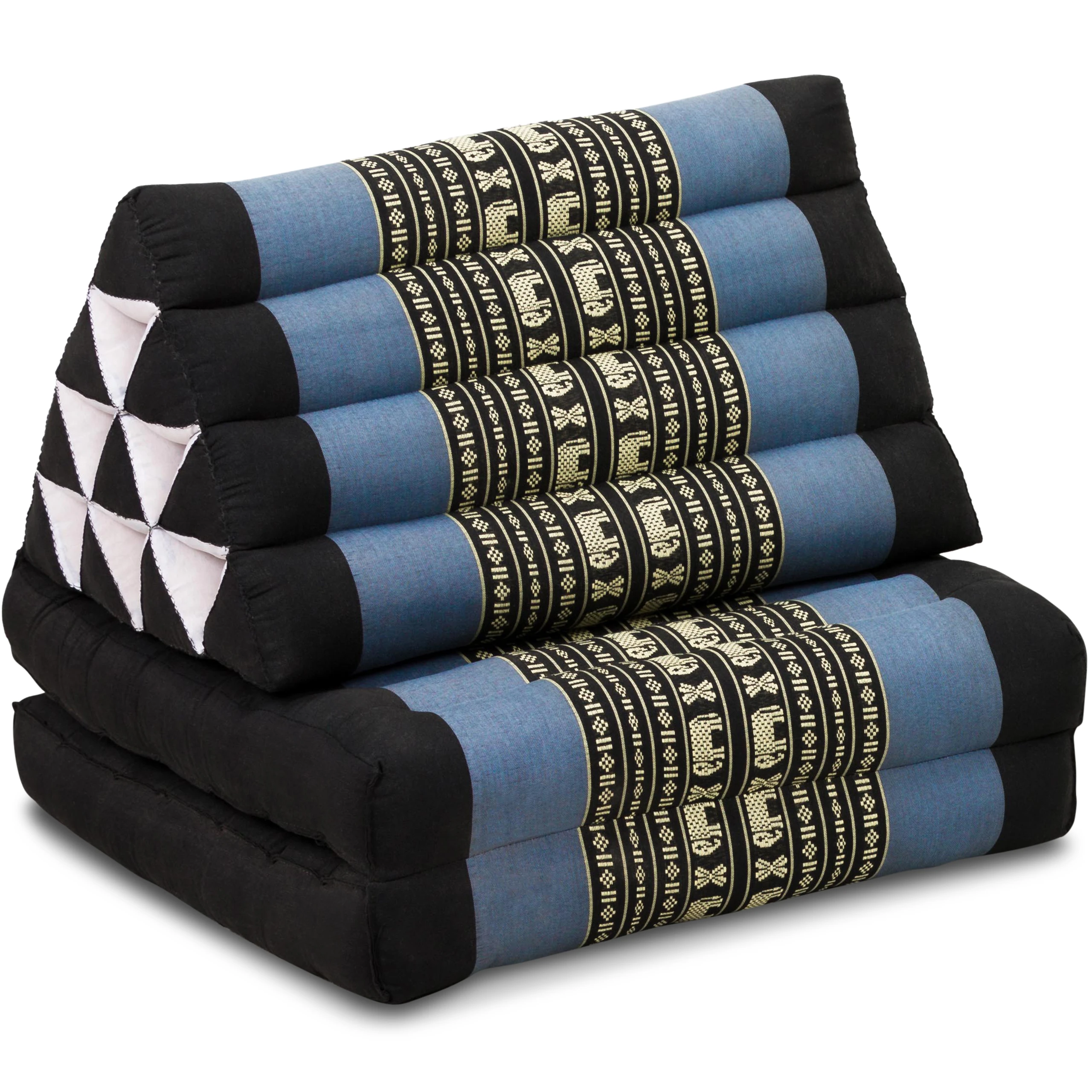 Thaikissen-2_02-blau-Elefanten_1014515798_1_frei Kapok Thai Cushion 2 Fold