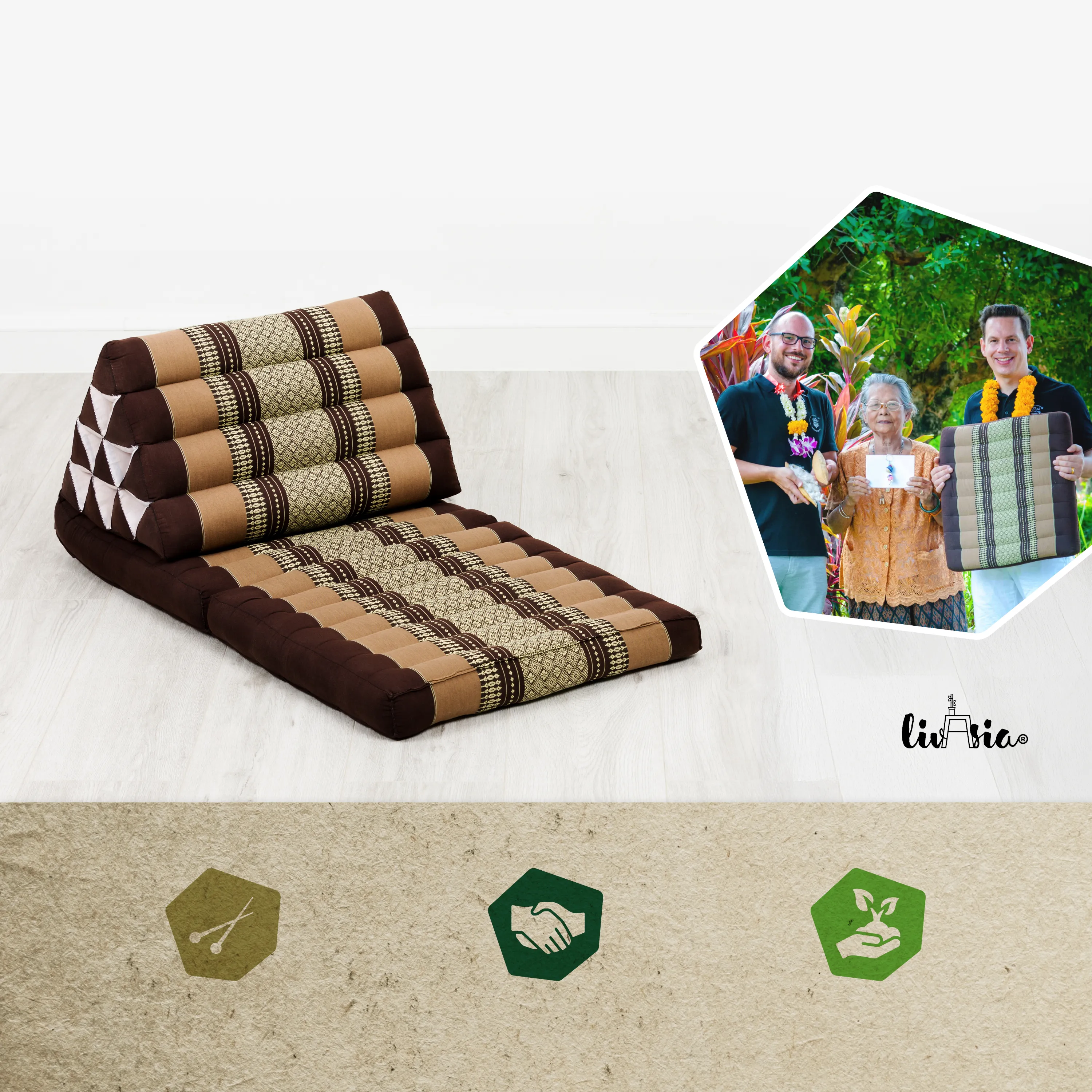 Kapok Thai Cushion 2 Fold