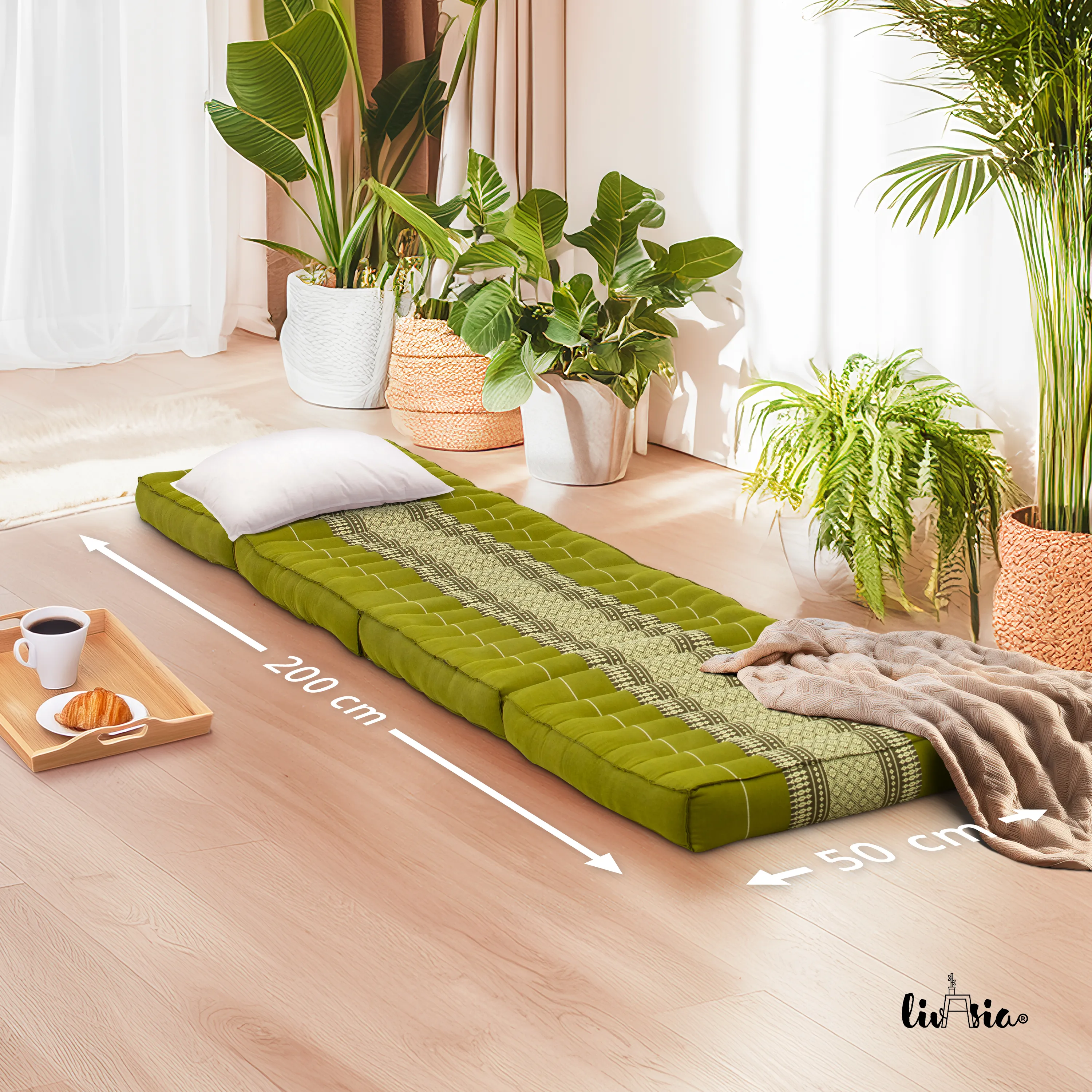Kapok Folding Mattress, 50 cm wide, Classic