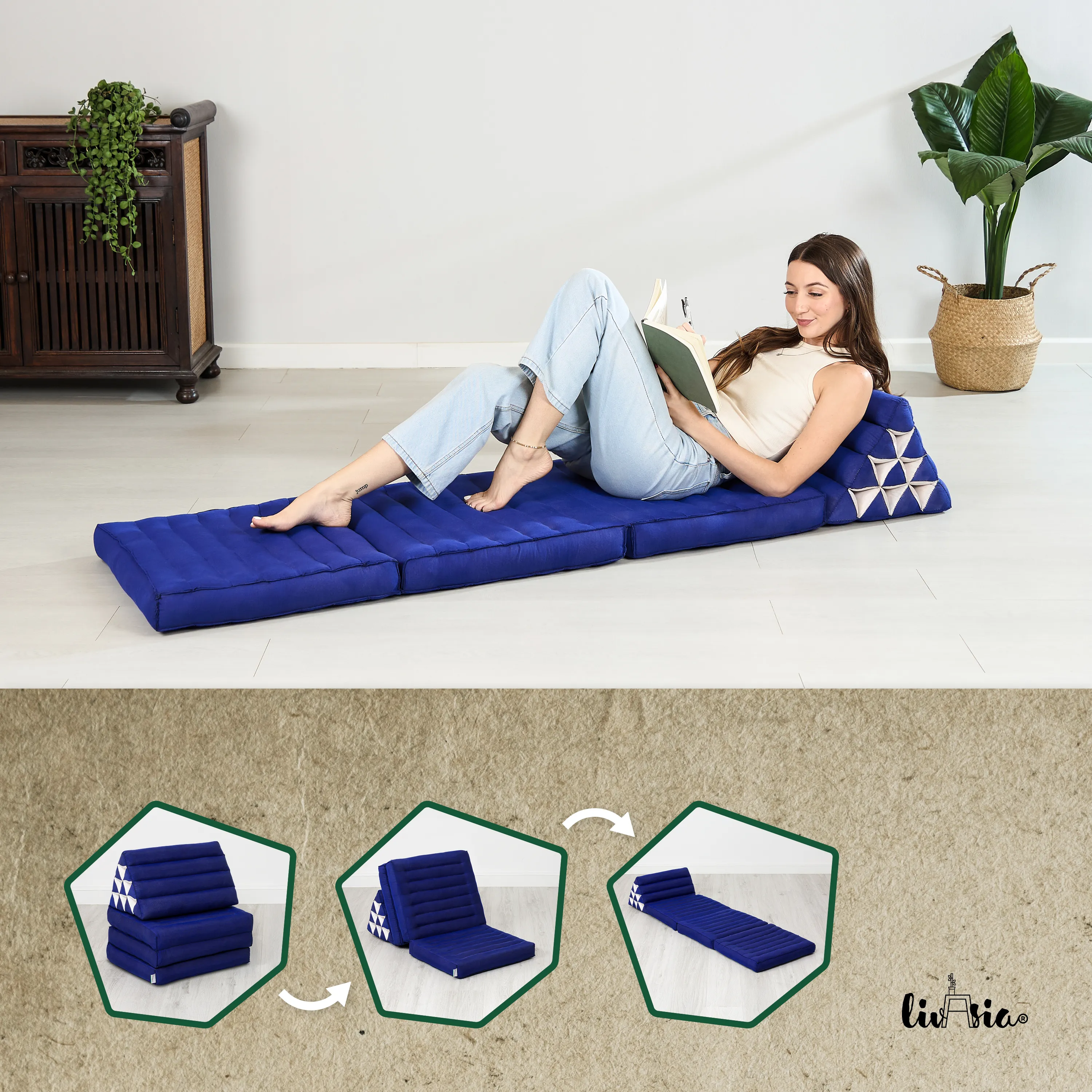Kapok Thai Cushion 3 Fold, Basic