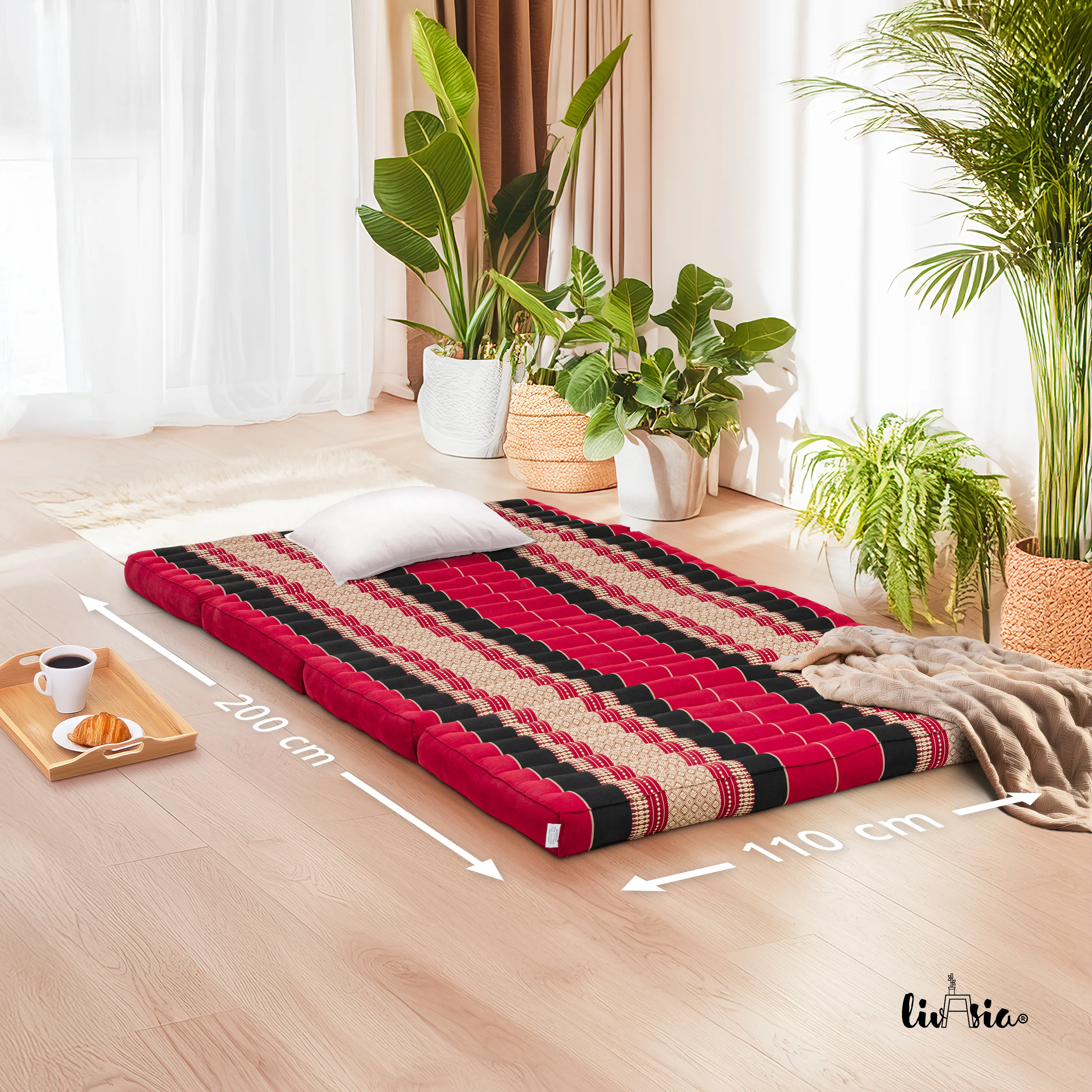 Kapok Folding Mattress, 110 cm wide, Classic