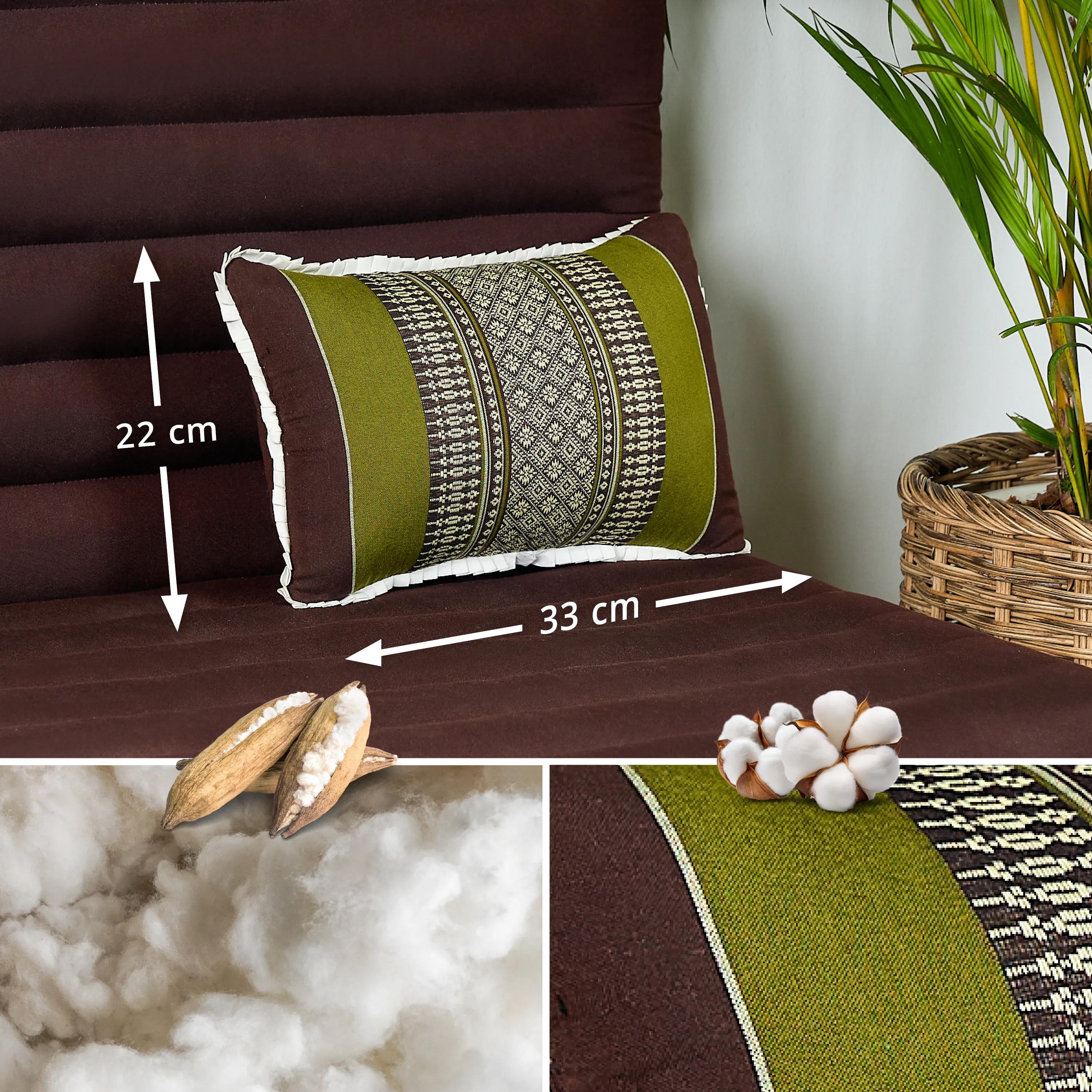 Kapok Throw Pillow