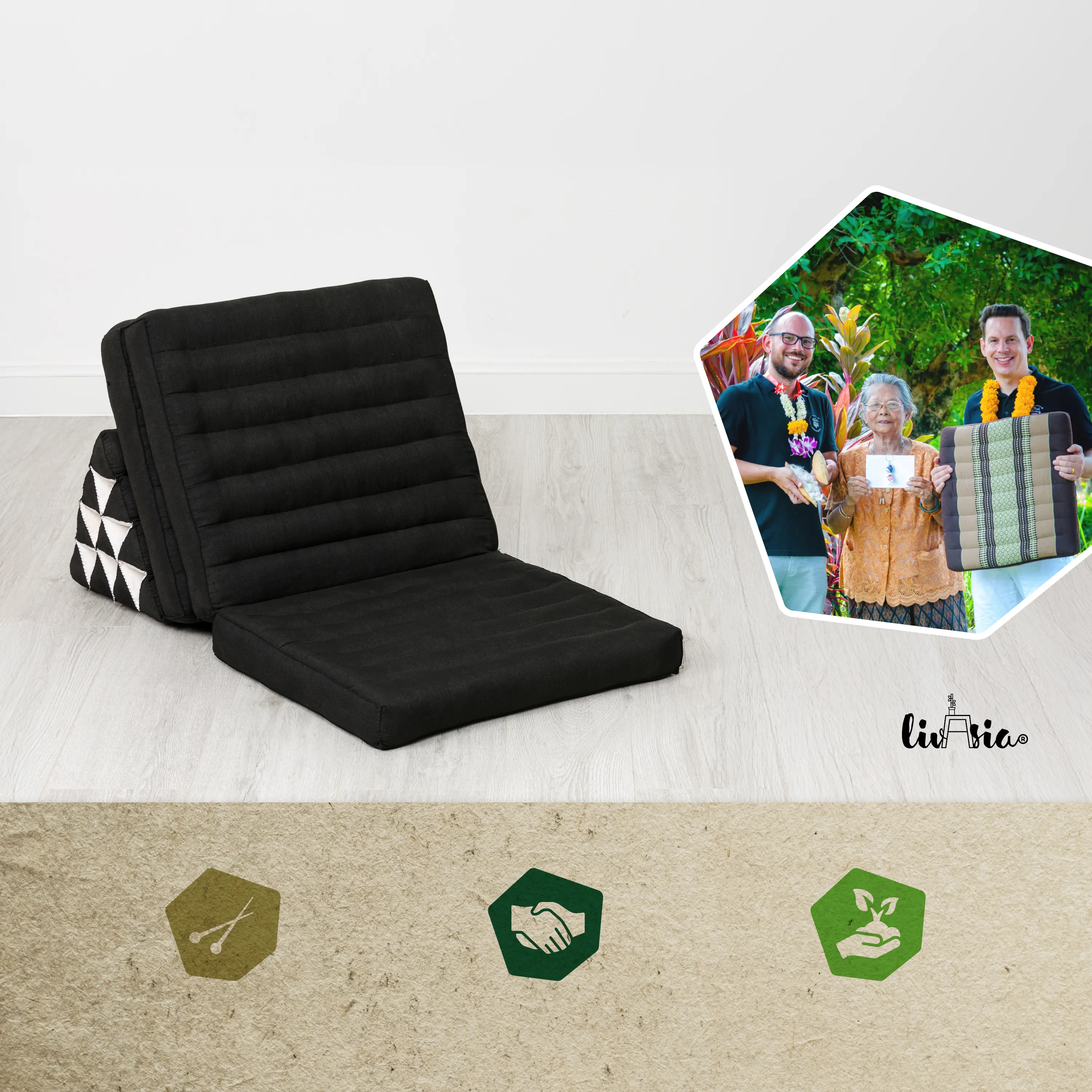 Kapok Thai Cushion 3 Fold, Basic