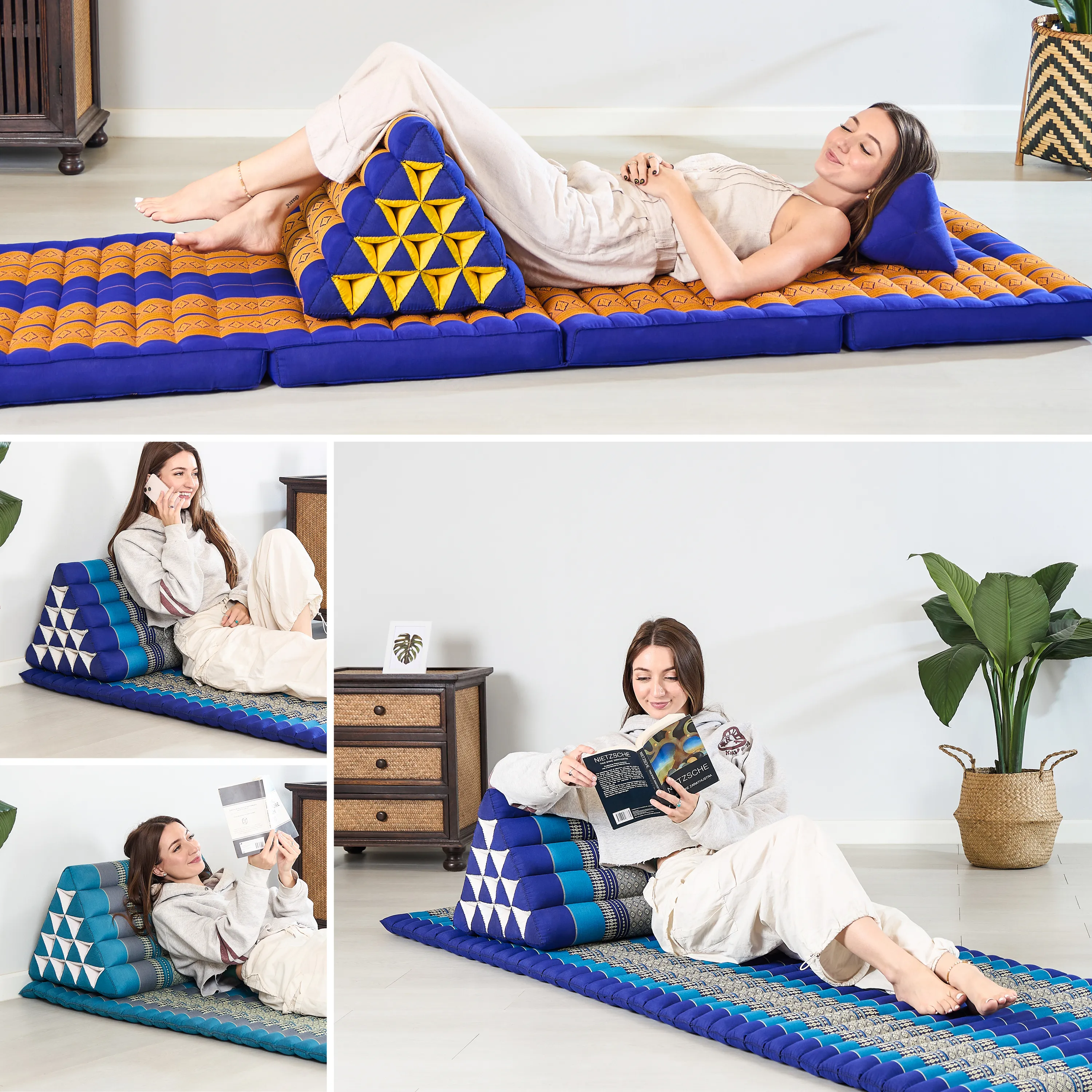 Kapok Triangle Cushion Tall, Classic