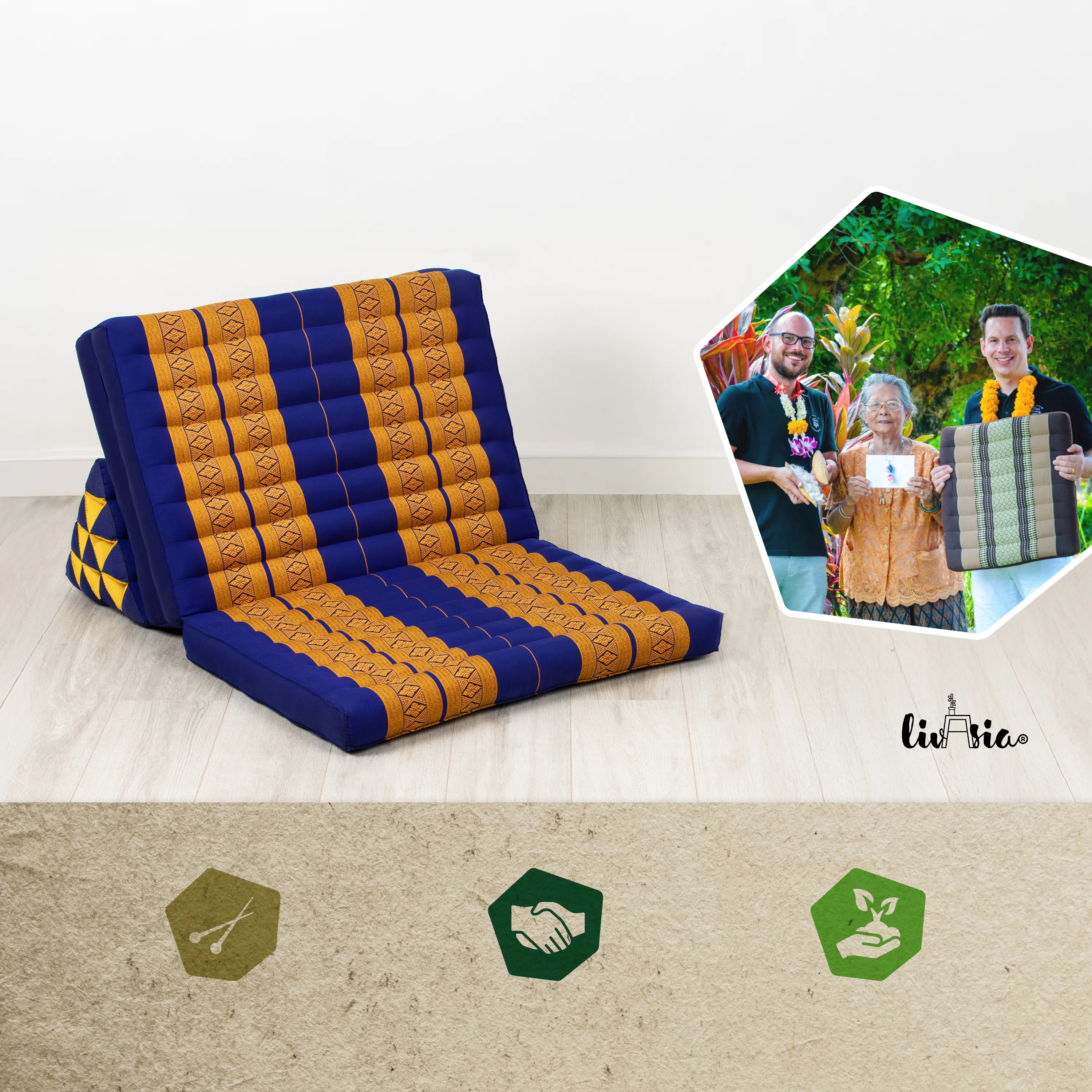 Kapok Thai Cushion XXL Wide