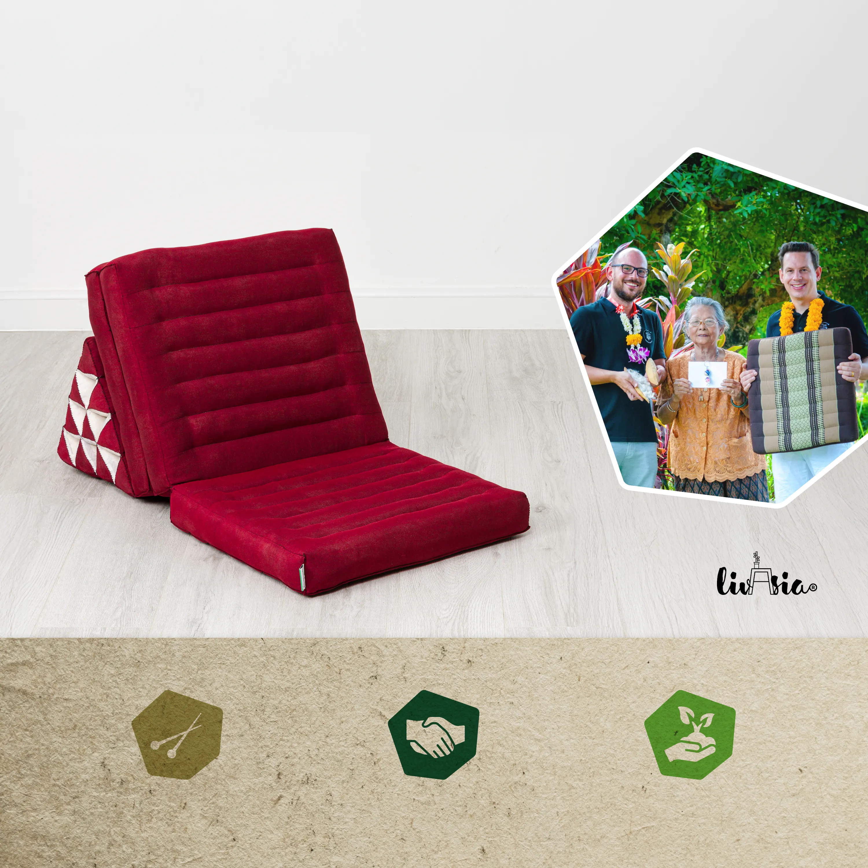 Kapok Thai Cushion 3 Fold, Basic