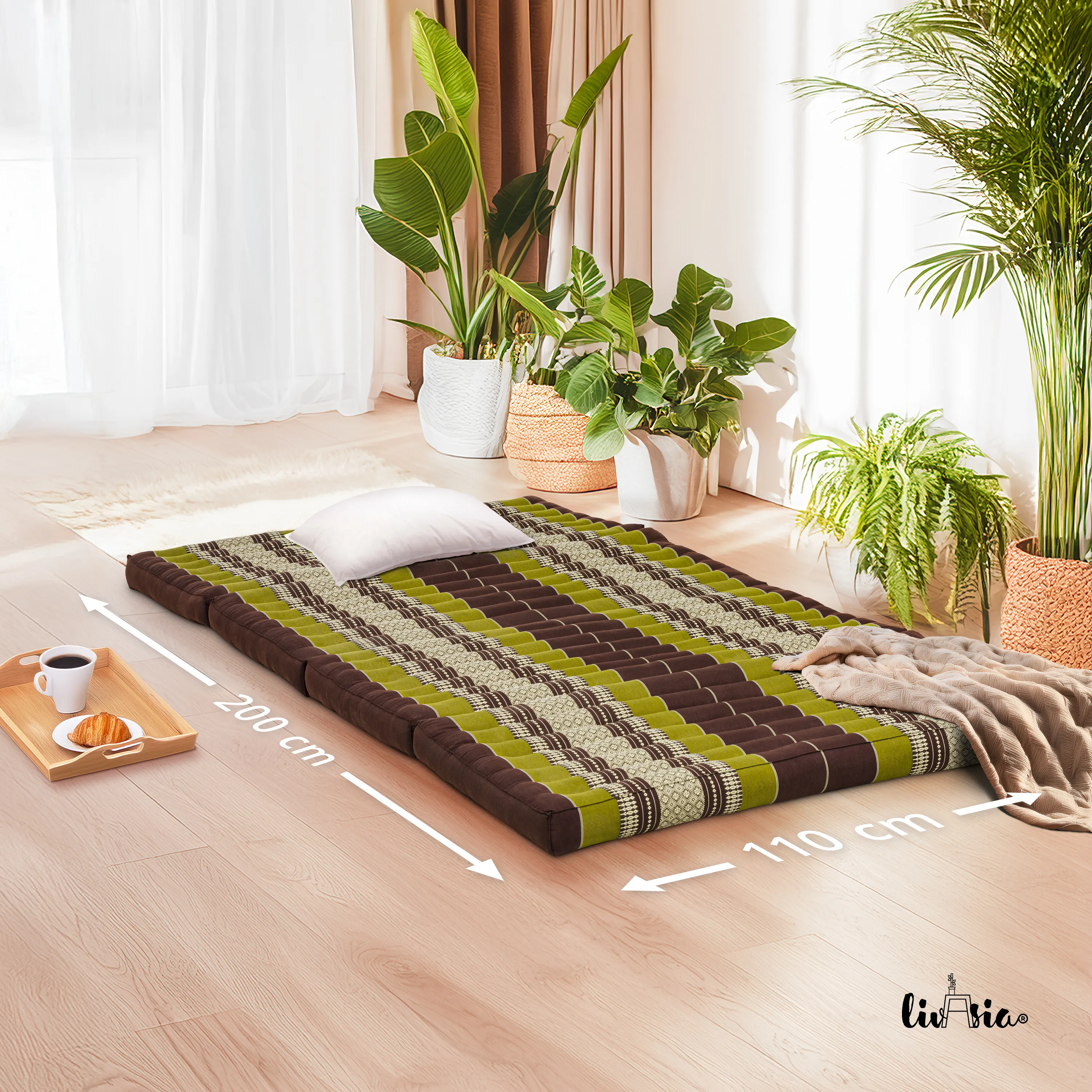 Kapok Folding Mattress, 110 cm wide, Classic
