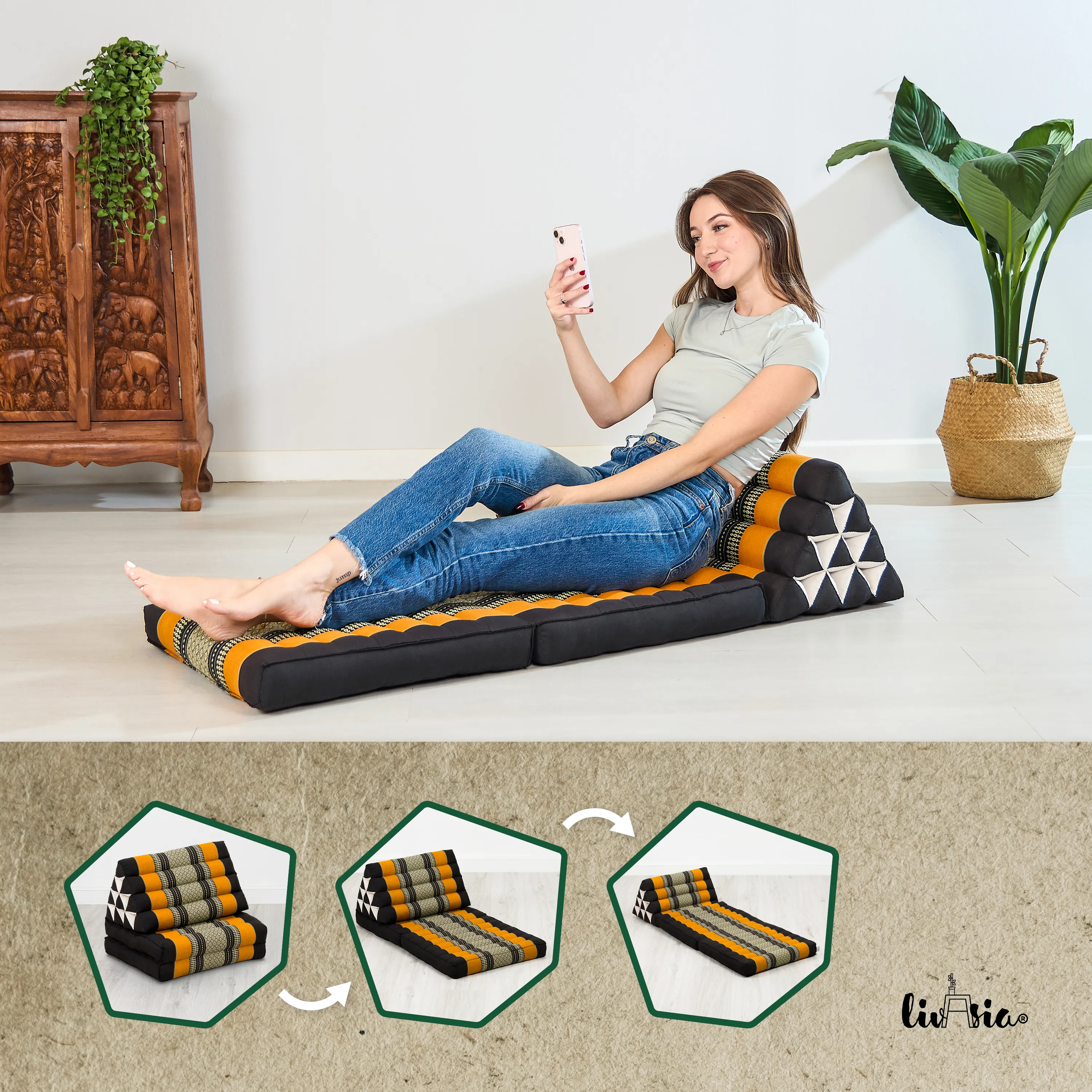 Kapok Thai Cushion 2 Fold