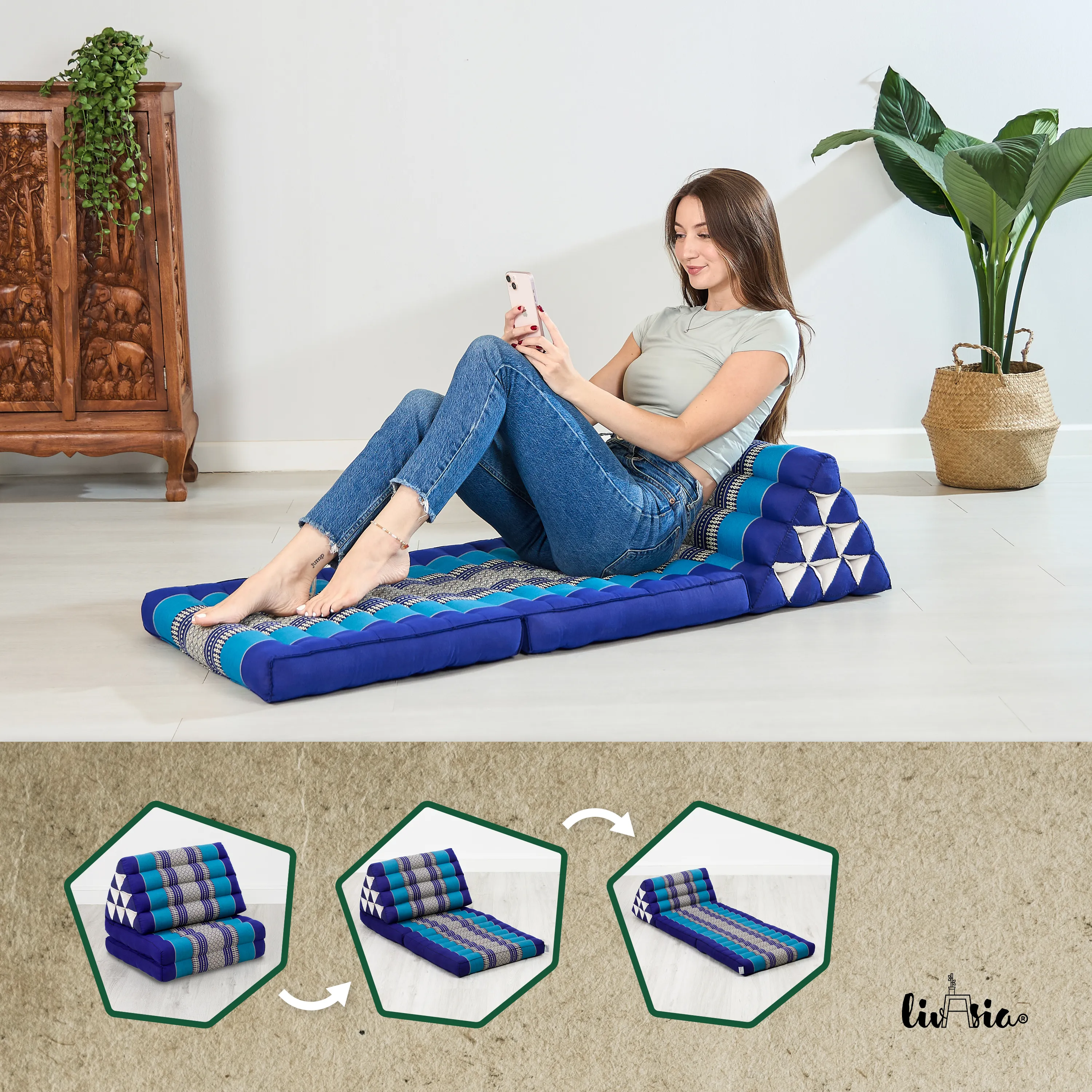 Kapok Thai Cushion 2 Fold