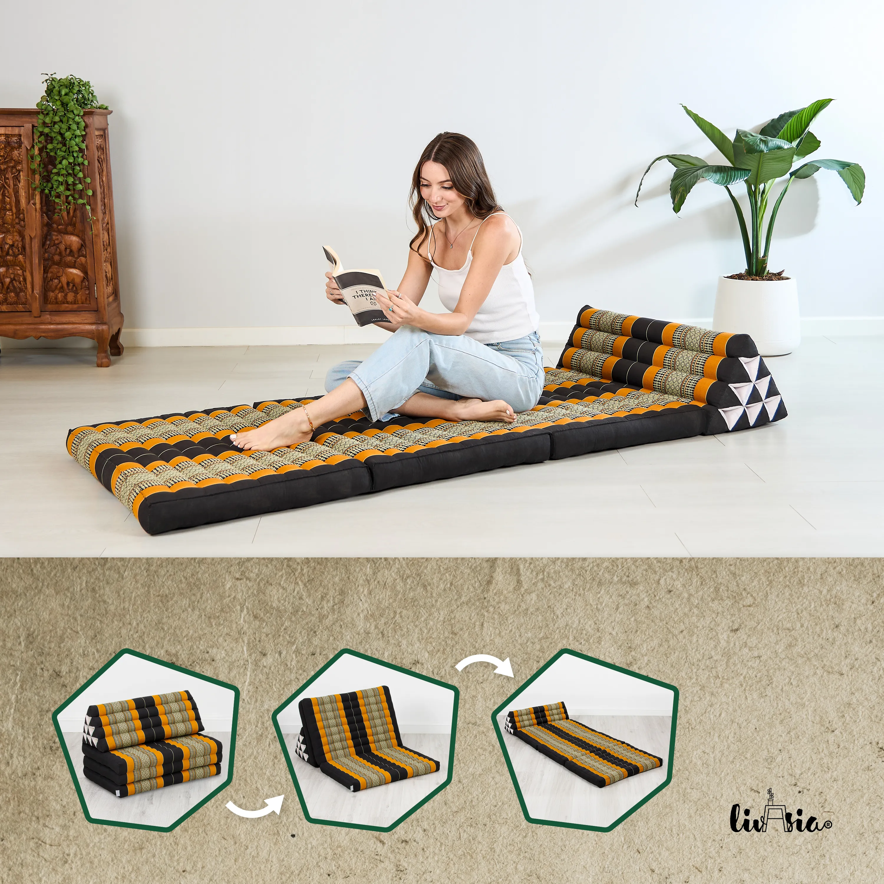 Kapok Thai Cushion XXL Wide