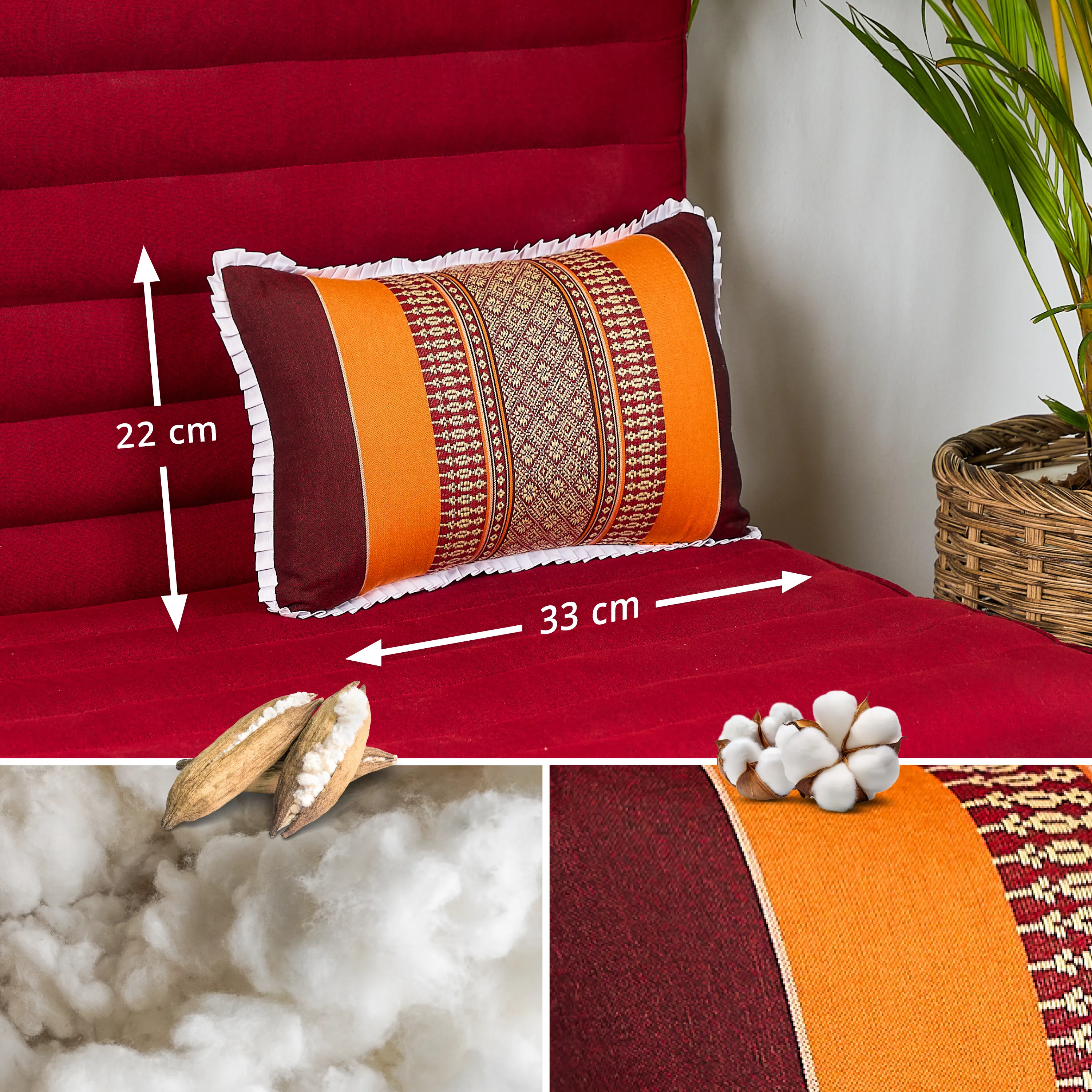 Kapok Throw Pillow