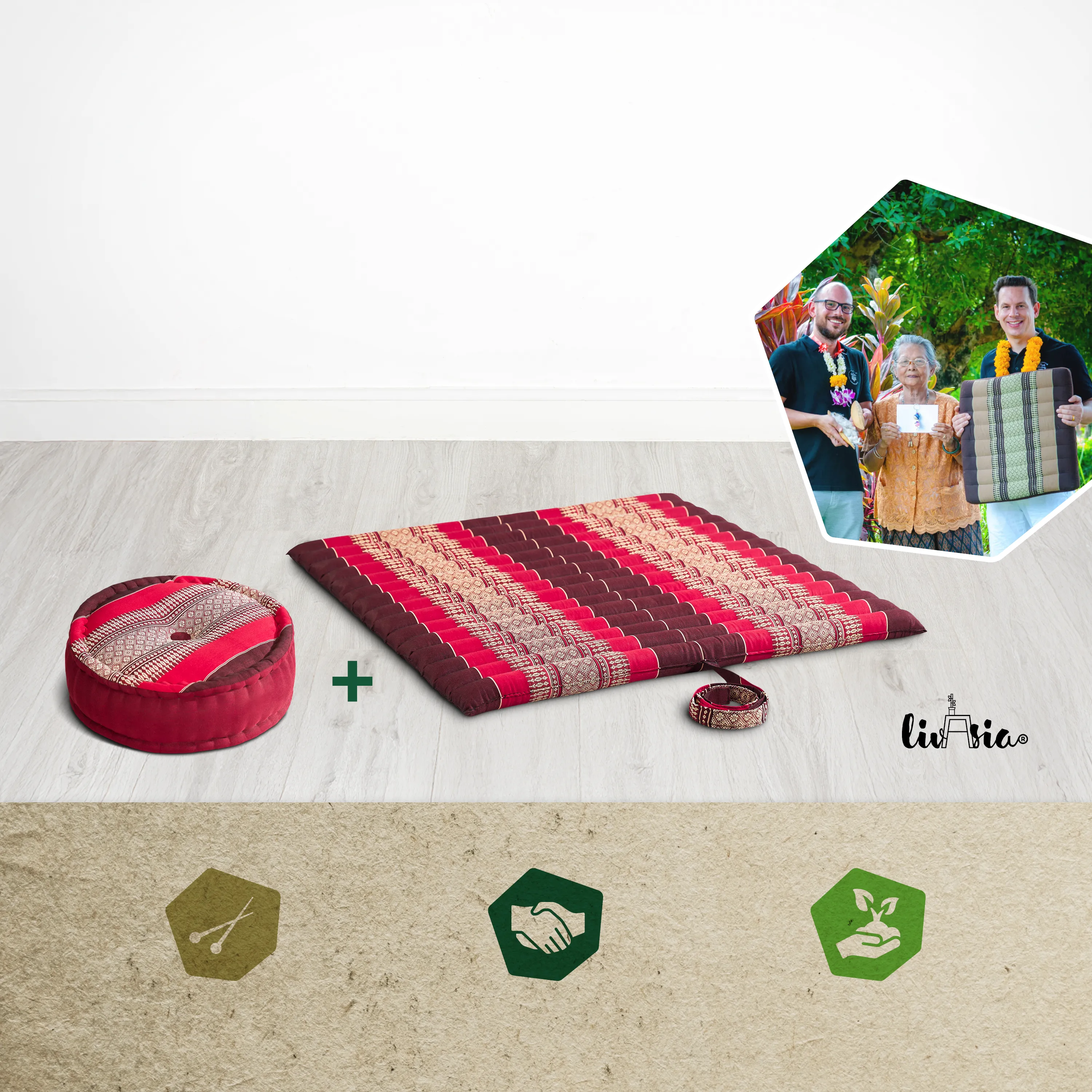 Kapok Meditation Cushion Set XL