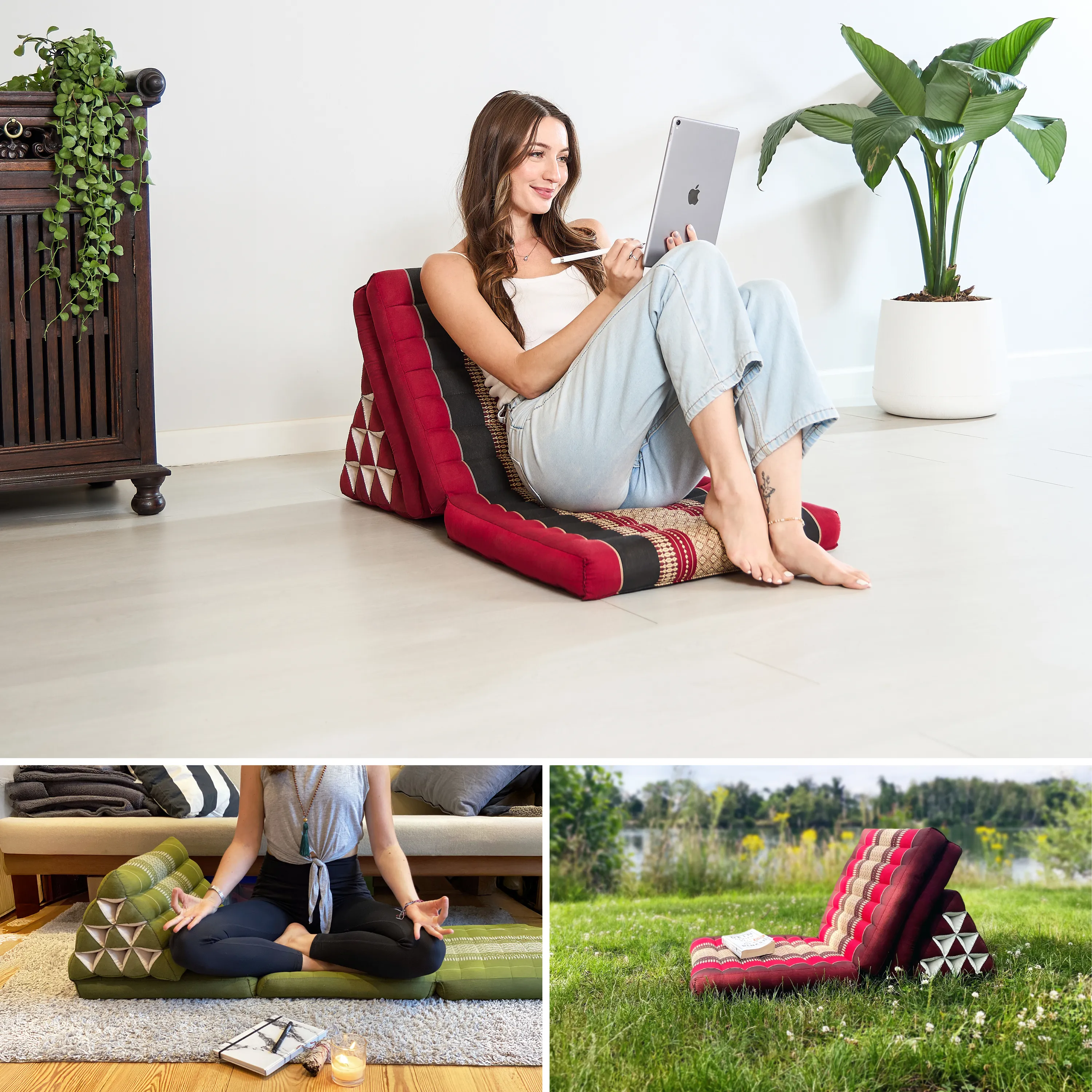 Kapok Thai Cushion 3 Fold, Classic