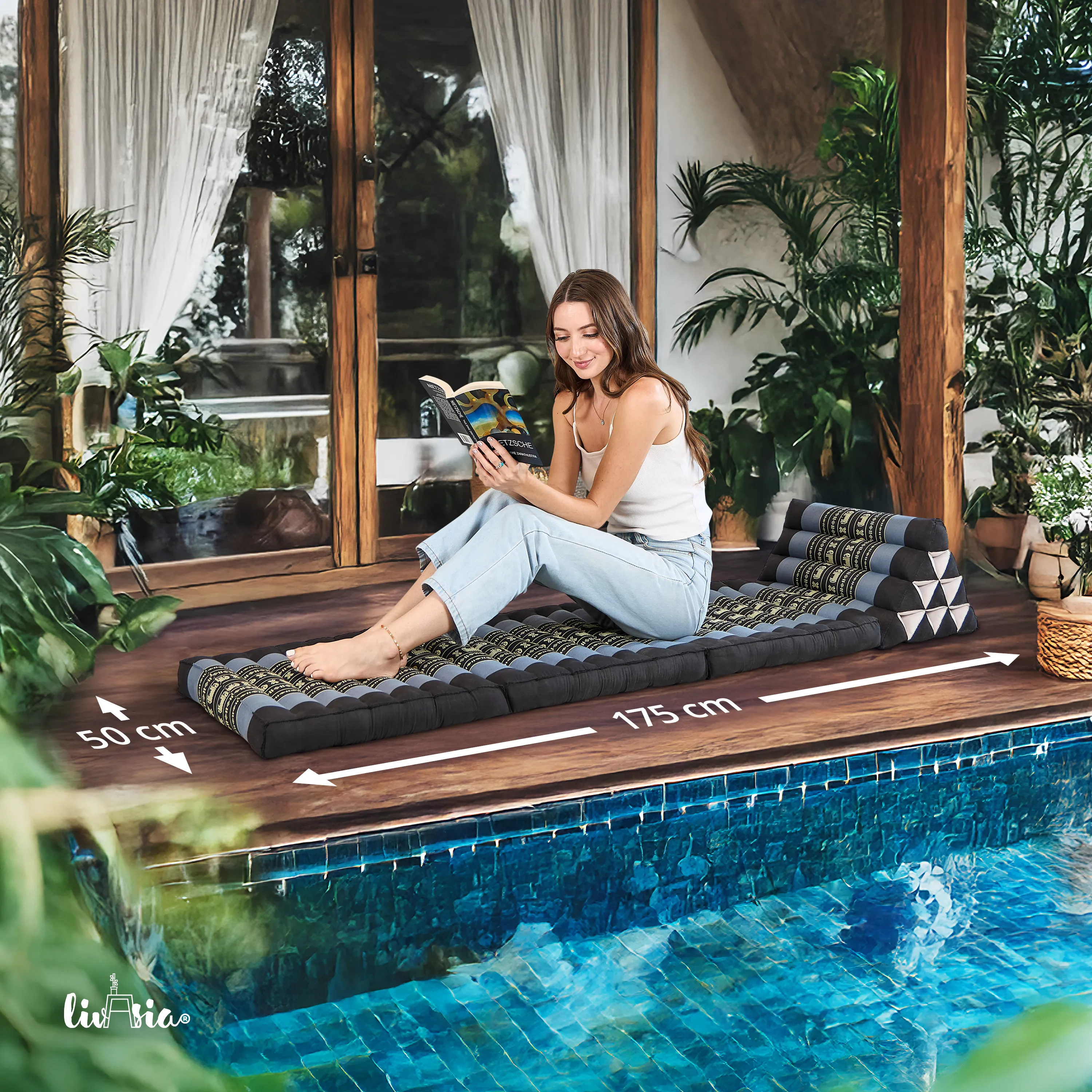 Kapok Thai Cushion 3 Fold, Classic