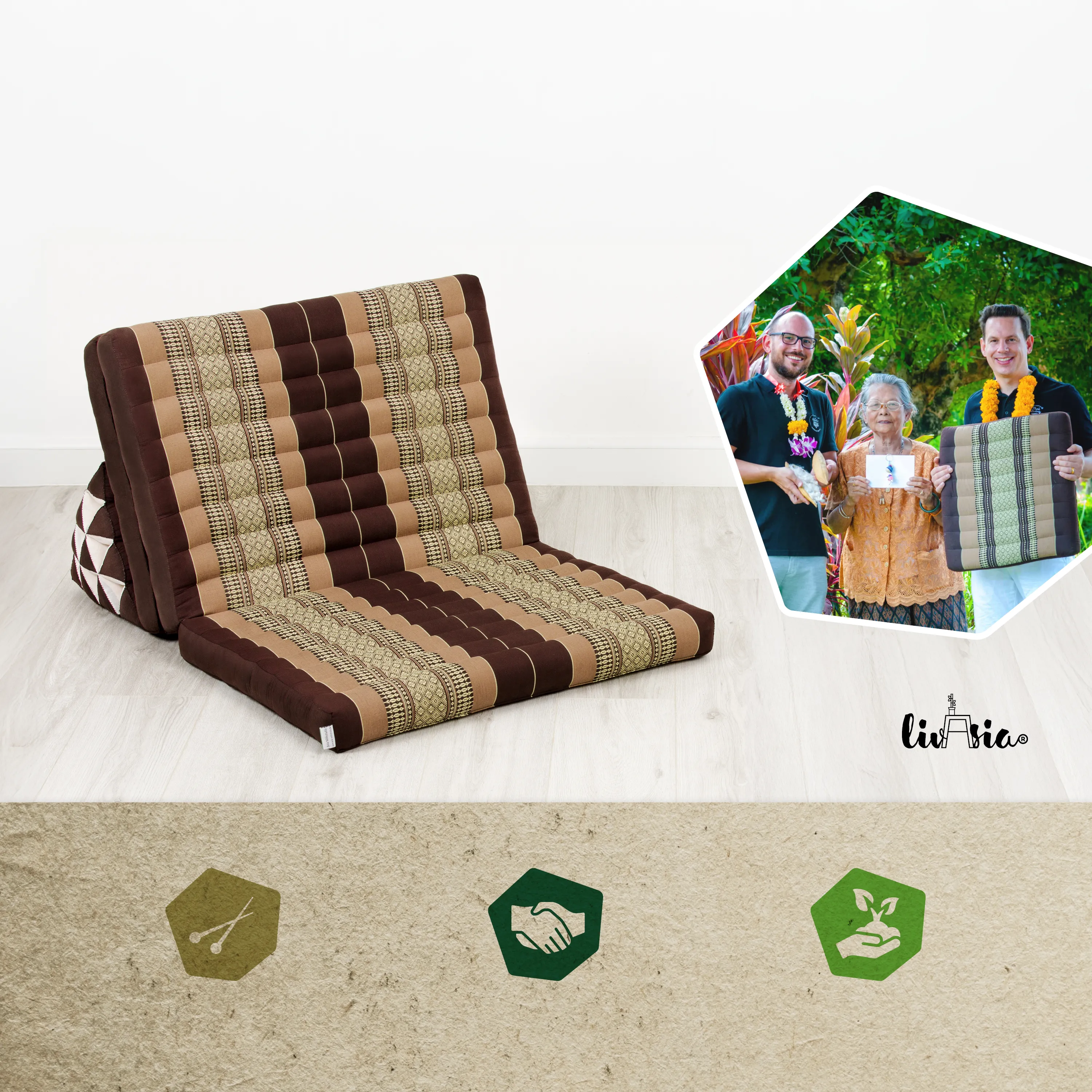 Kapok Thai Cushion XXL Wide