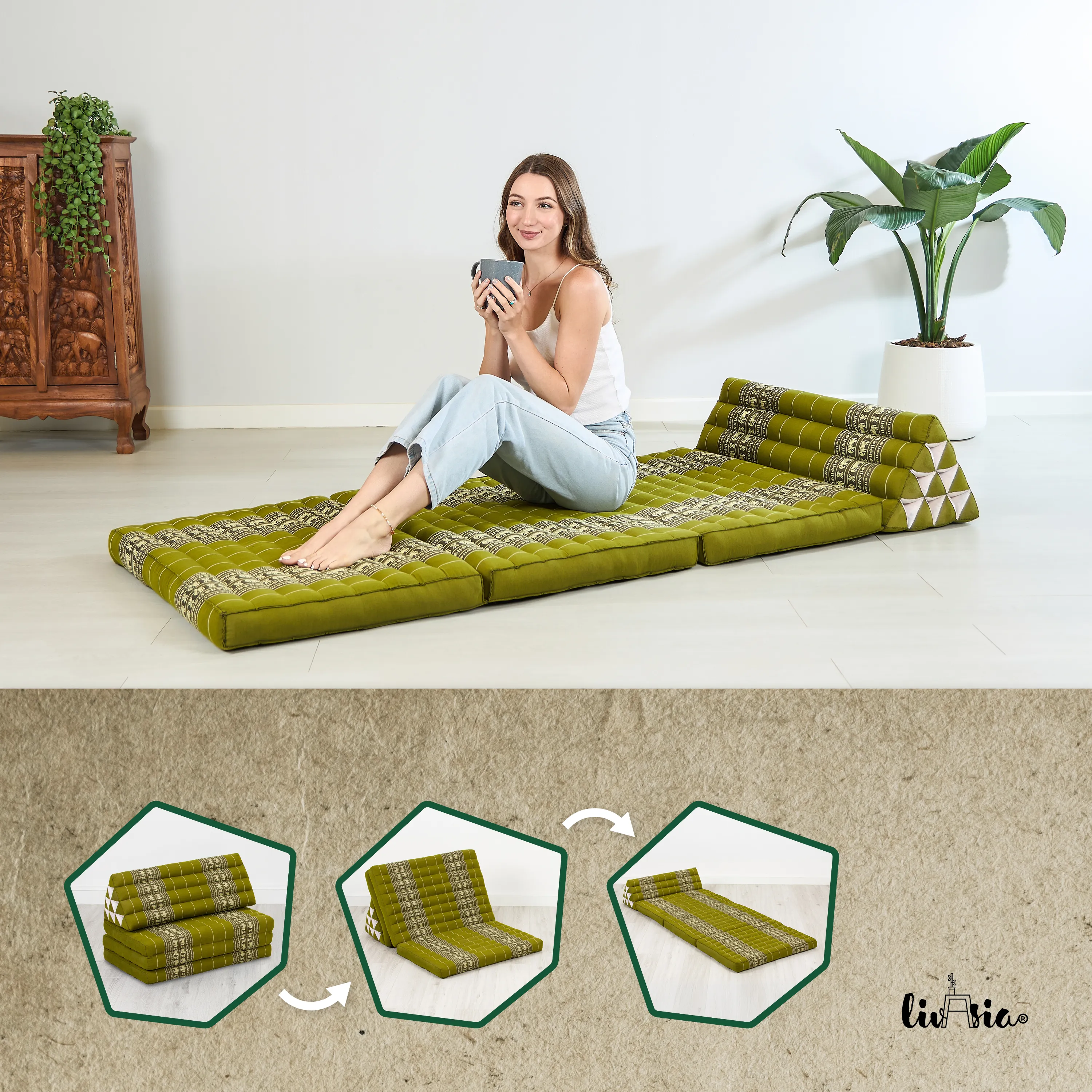 Kapok Thai Cushion XXL Wide