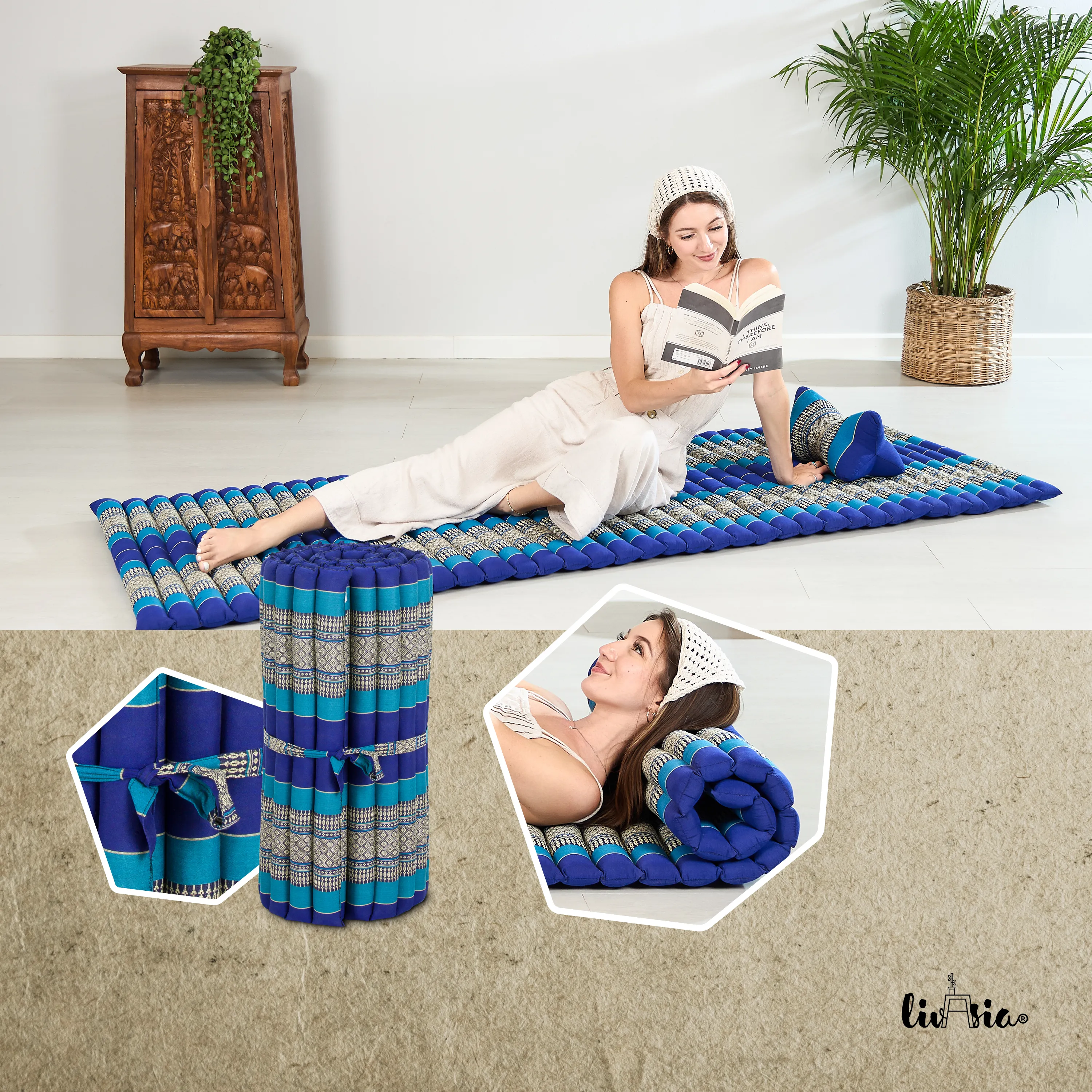 Kapok Roll Mat, 75 cm wide